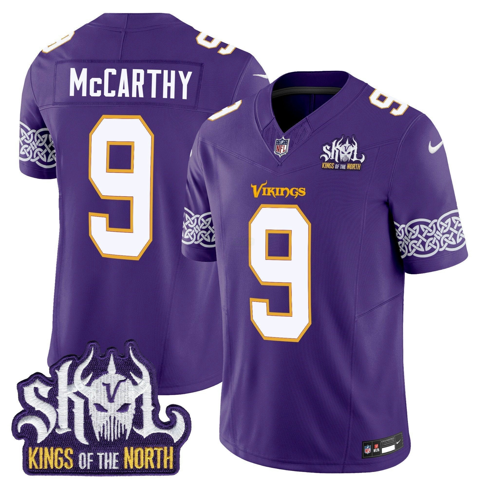 Camisa NFL Men’s Minnesota King Of The North Patch Throwback Vapor Limited Jersey V2