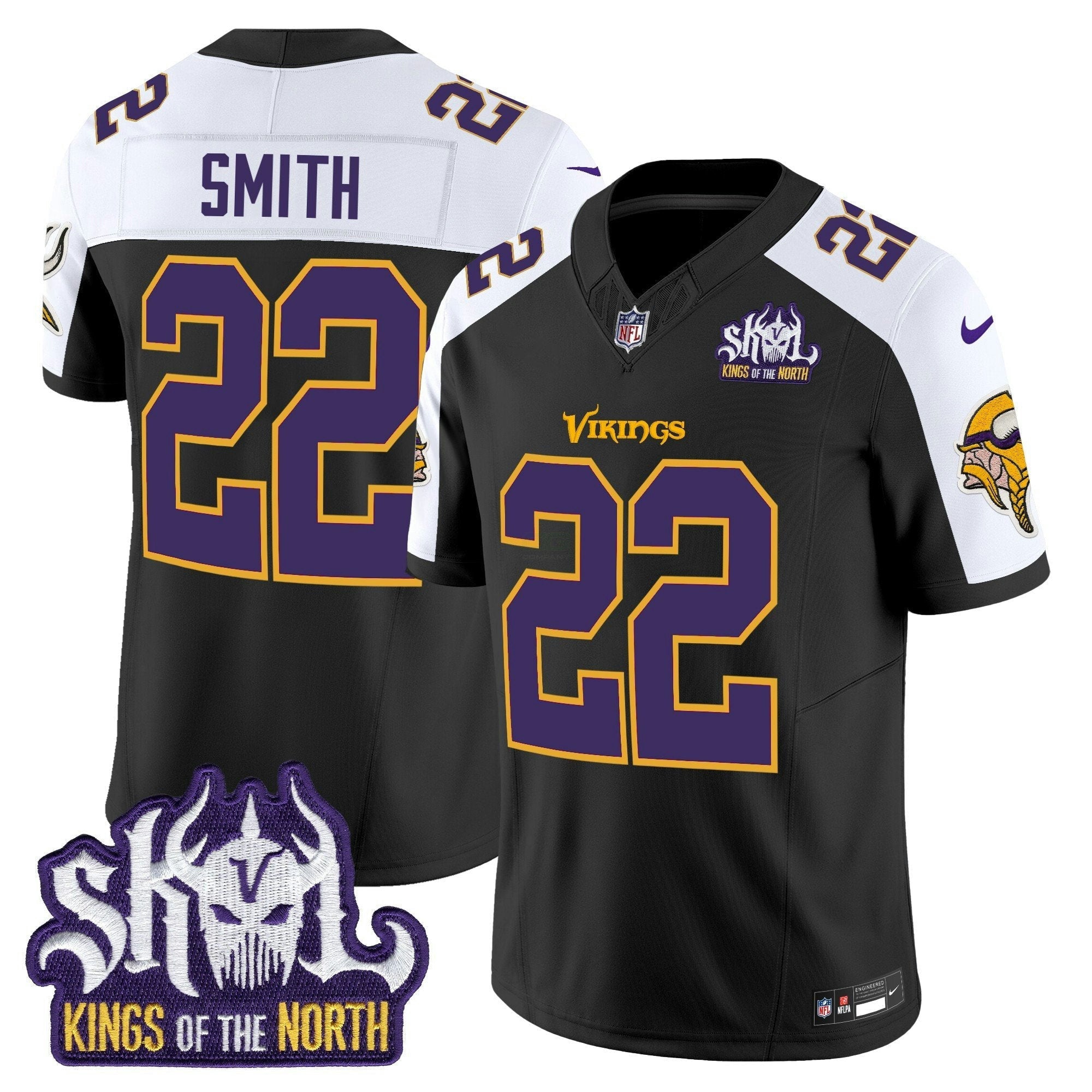 Camisa NFL Men’s Minnesota King Of The North Patch Throwback Vapor Limited Jersey V2