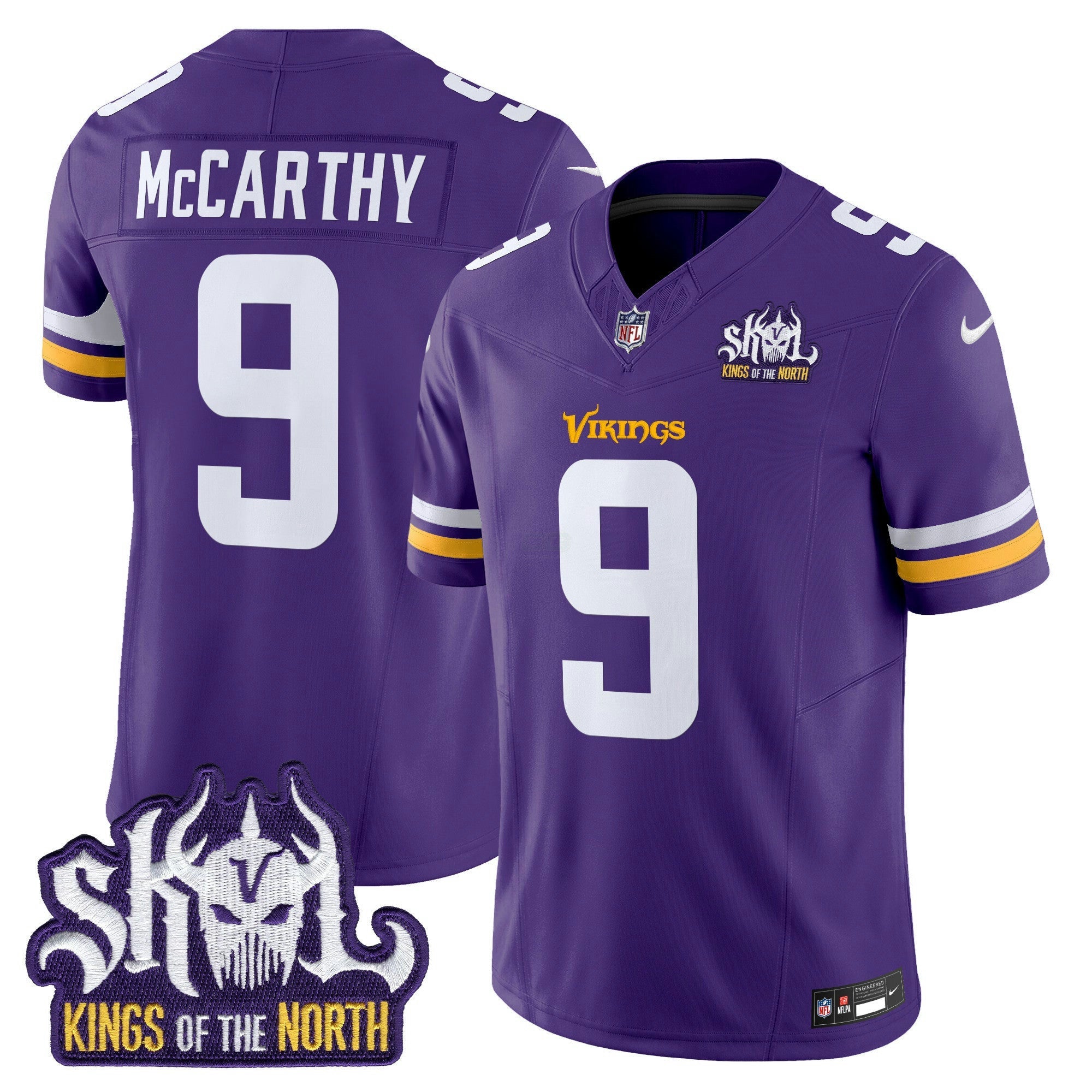 Camisa NFL Men’s Minnesota Kings Of The North Patch Vapor Limited Jersey