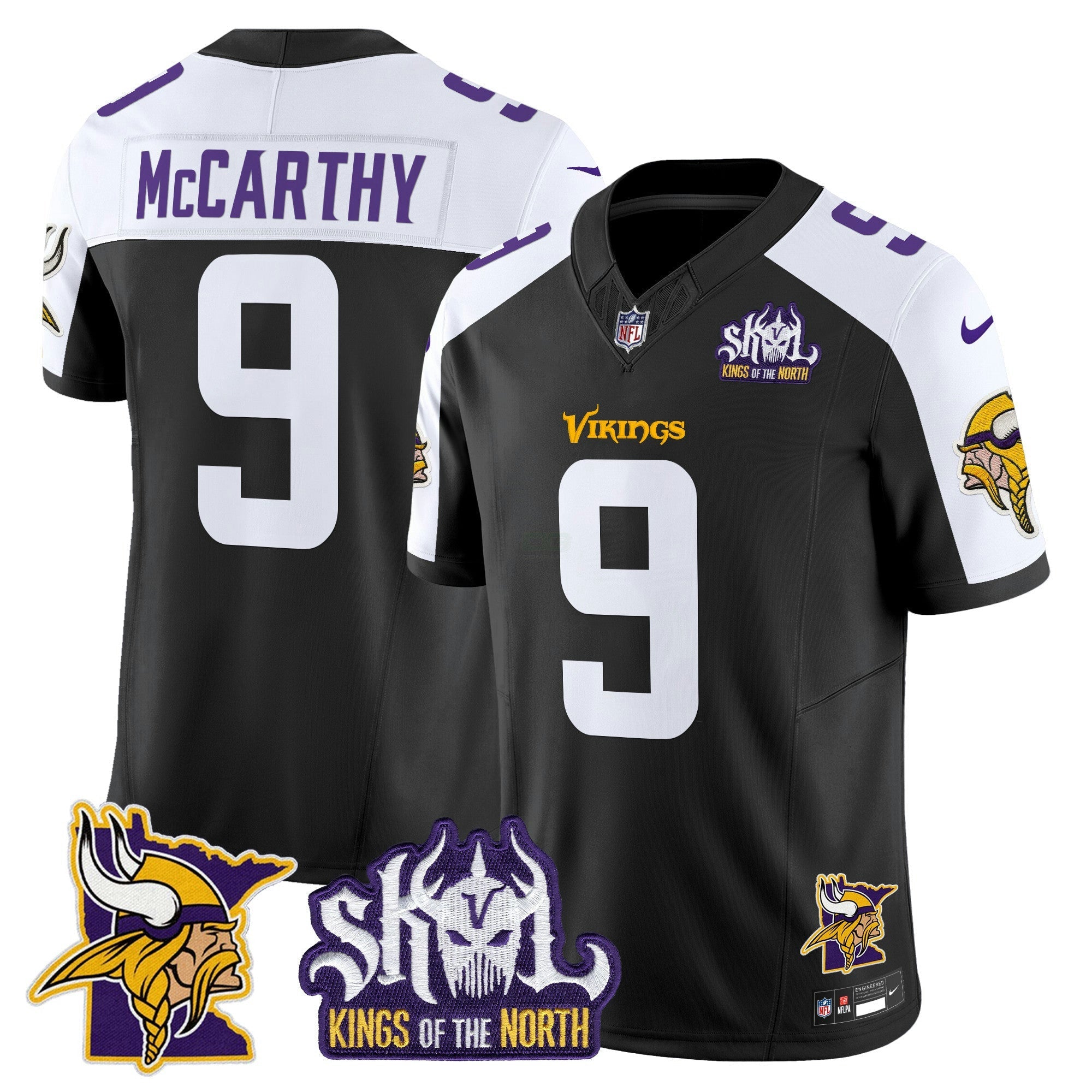 Camisa NFL Men’s Minnesota Kings Of The North Patch Vapor Limited Jersey V3