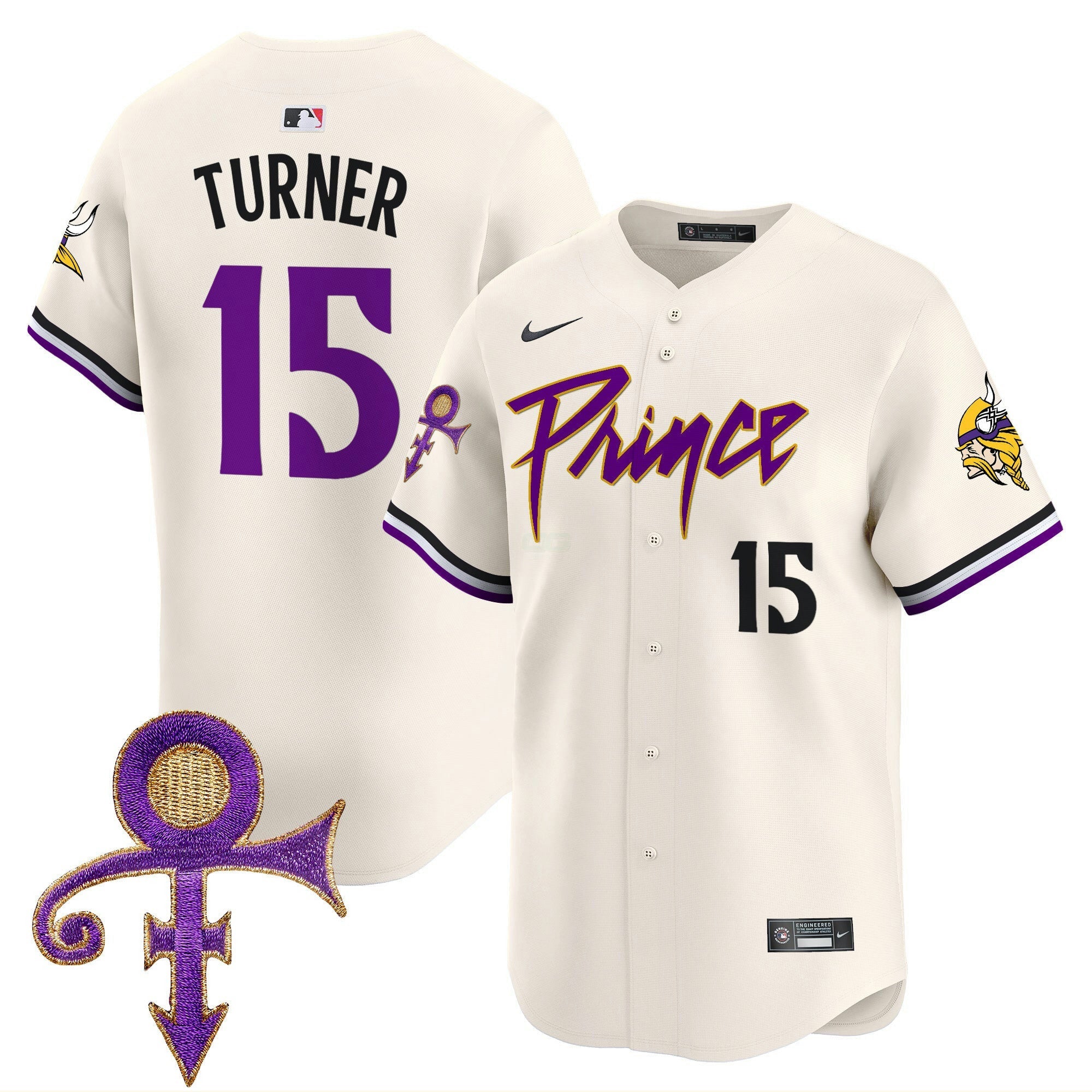 Camisa NFL Men’s Minnesota Prince Patch Vapor Premier Limited Jersey