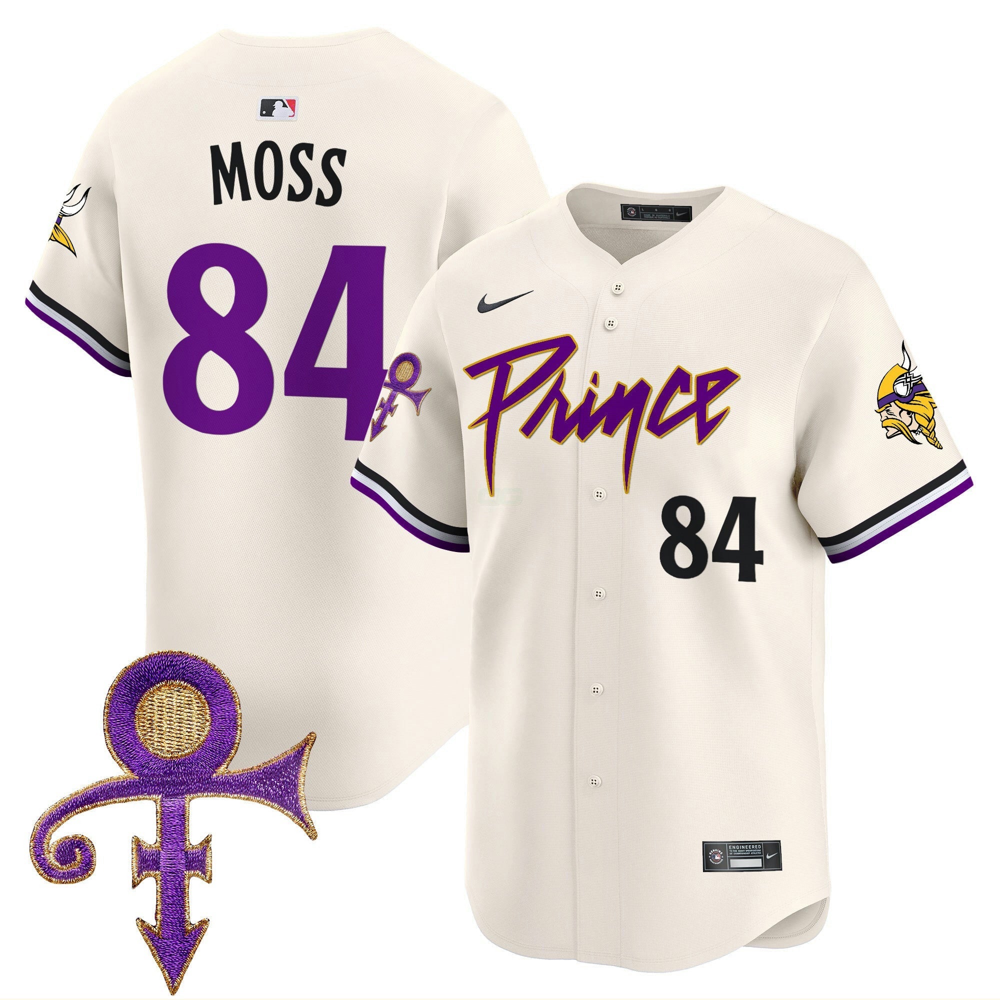 Camisa NFL Men’s Minnesota Prince Patch Vapor Premier Limited Jersey