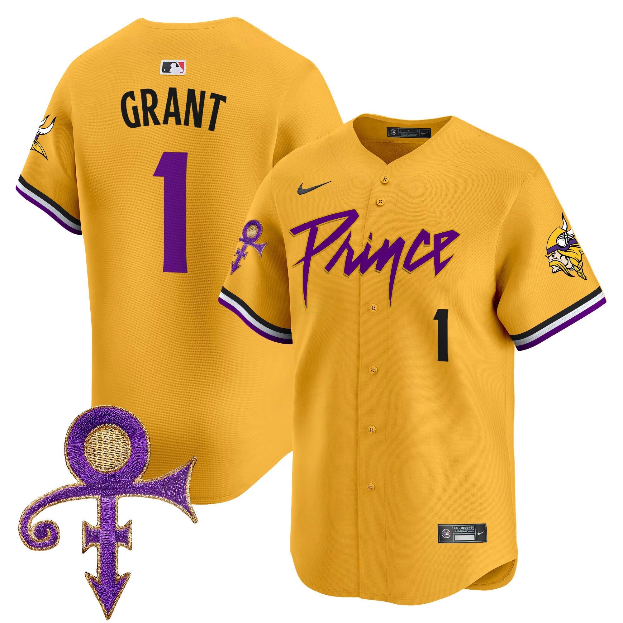 Camisa NFL Men’s Minnesota Prince Patch Vapor Premier Limited Jersey