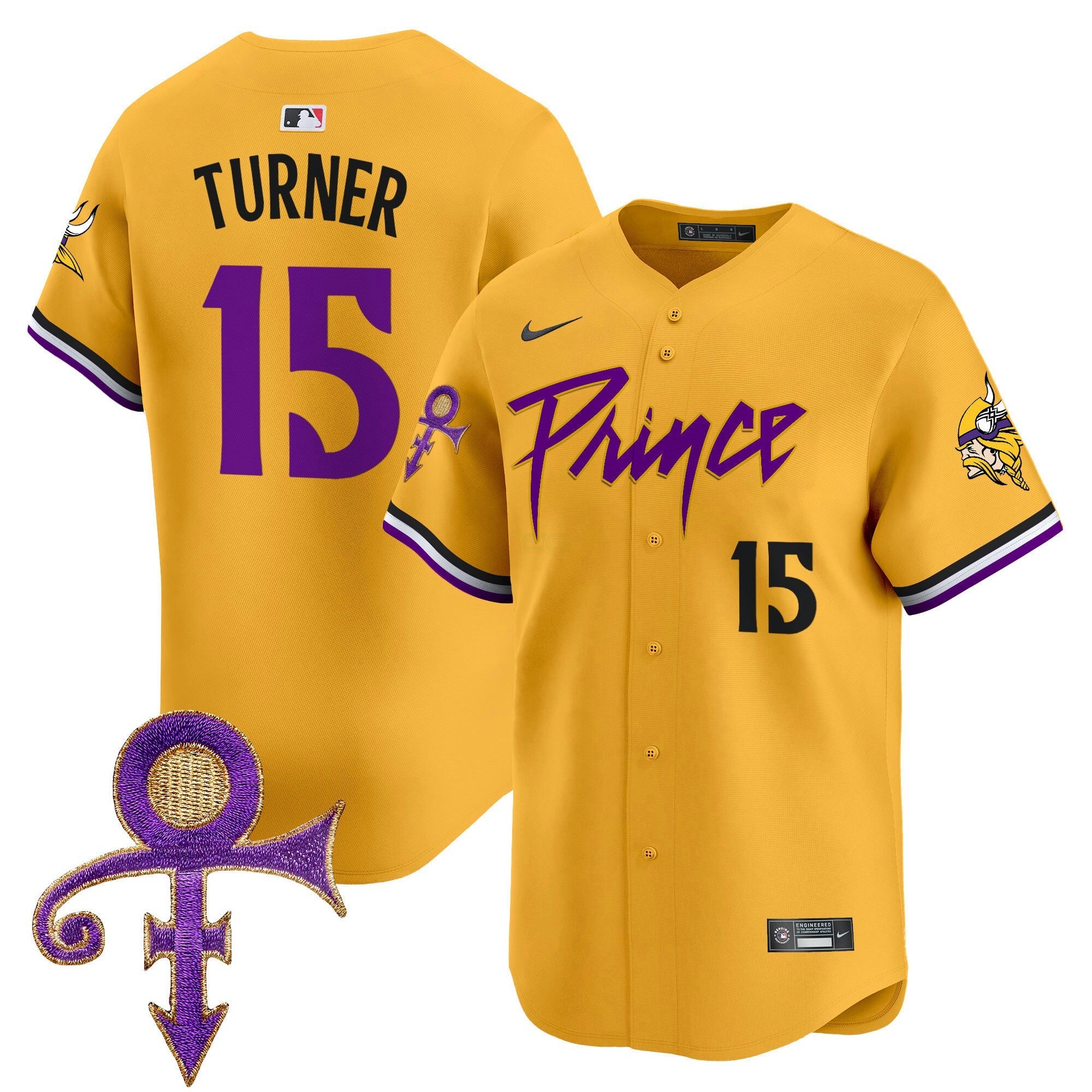 Camisa NFL Men’s Minnesota Prince Patch Vapor Premier Limited Jersey