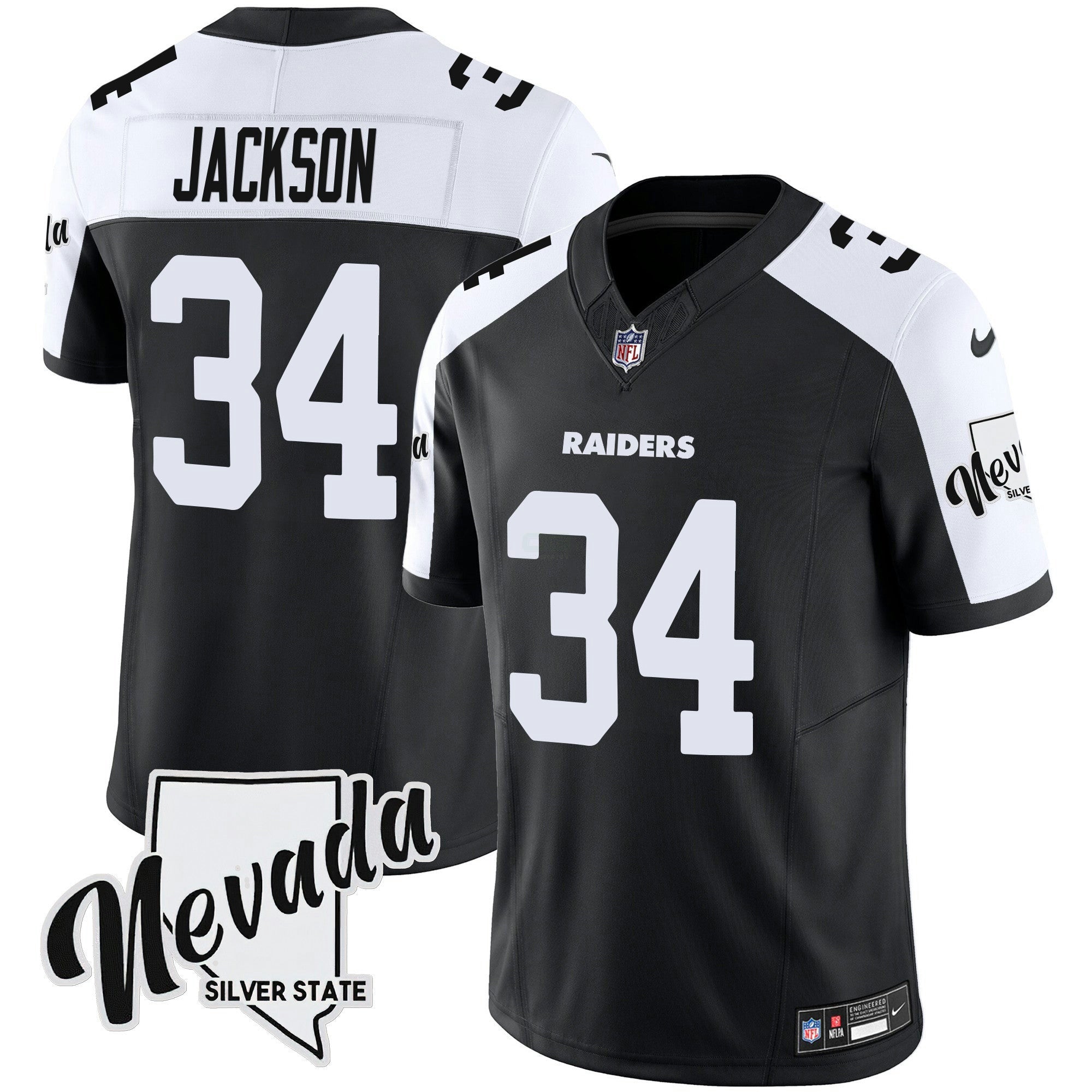Camisa NFL Men’s Nevada Silver State Patch Vapor Jersey