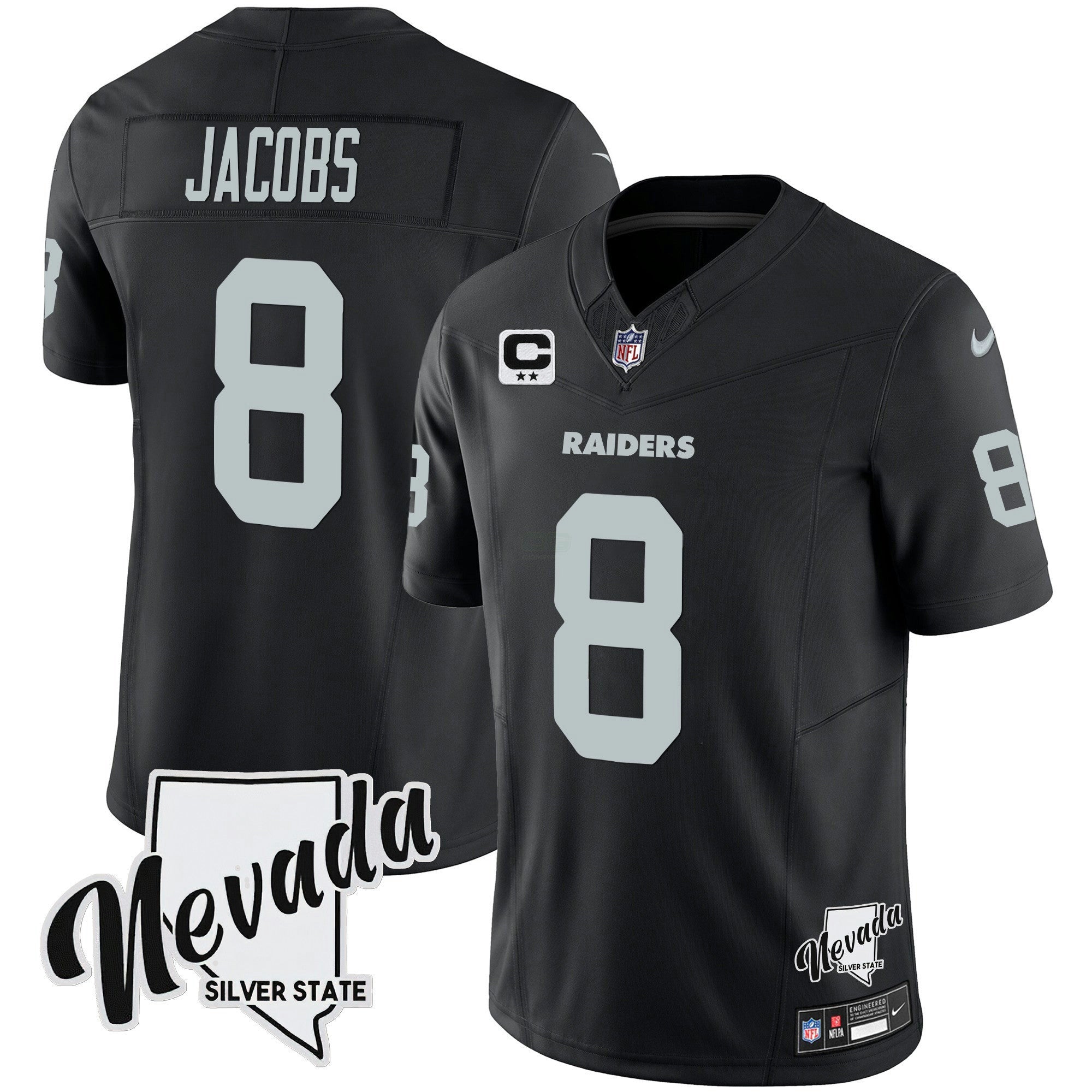 Camisa NFL Men’s Nevada Silver State Patch Vapor Jersey