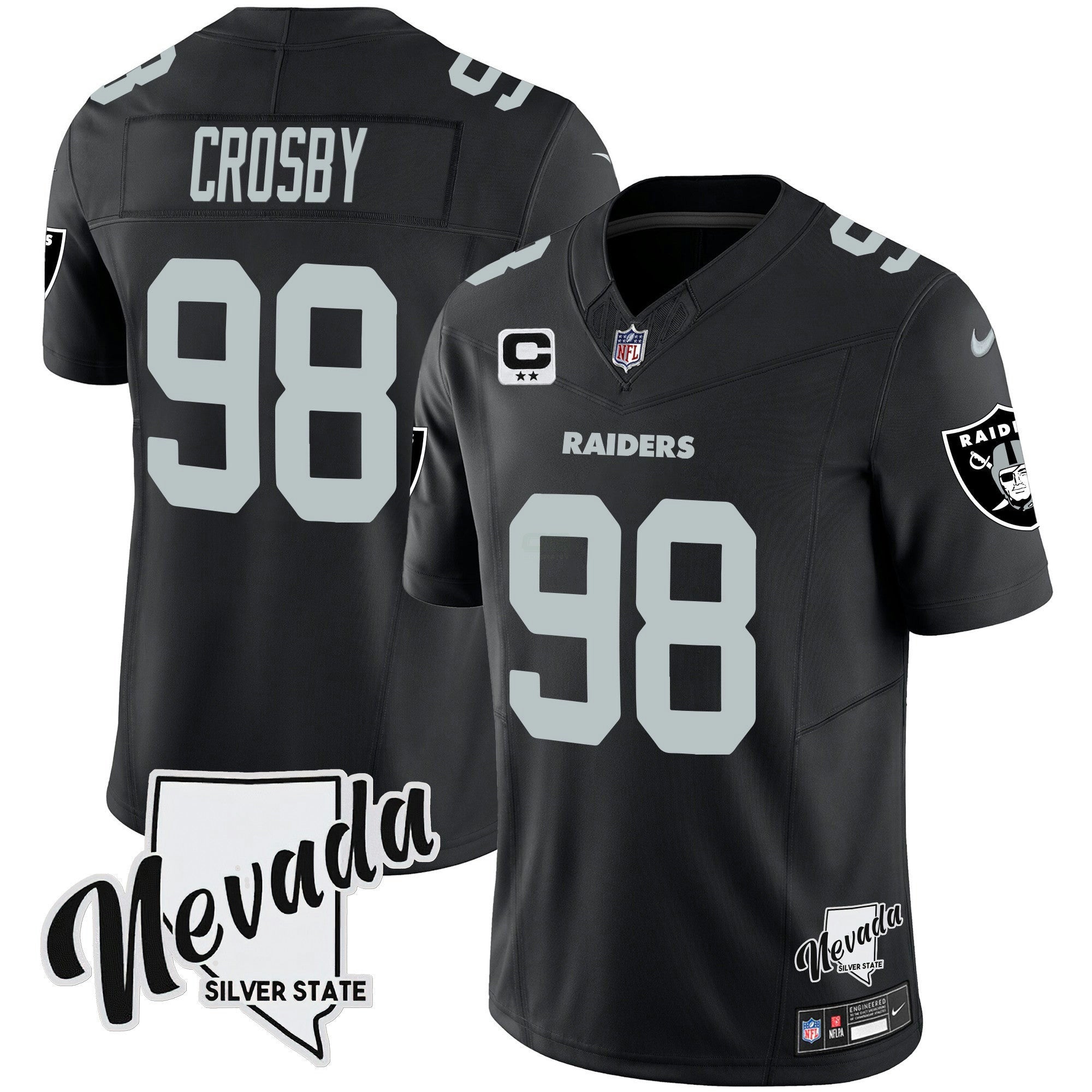 Camisa NFL Men’s Nevada Silver State Patch Vapor Jersey V2