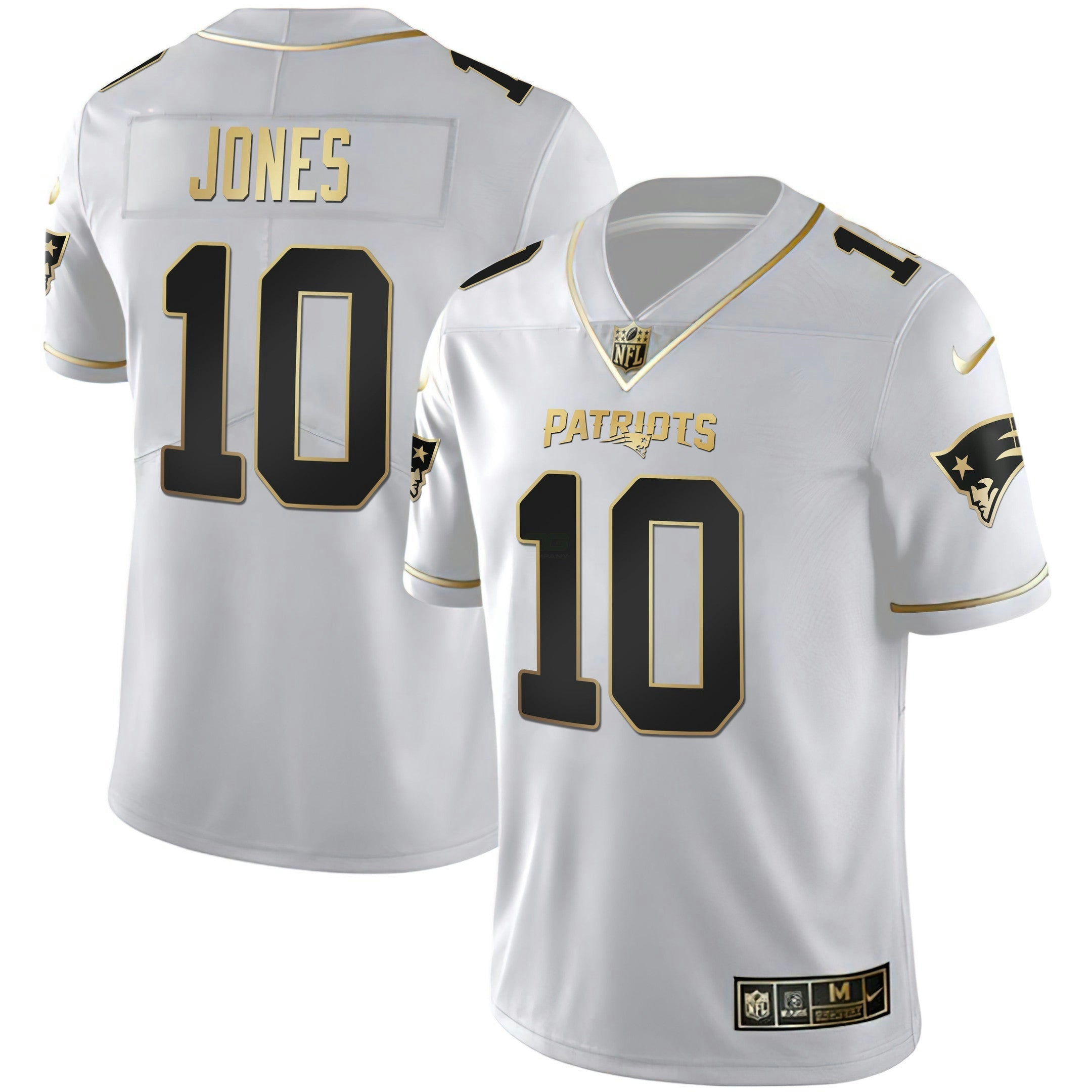 Camisa NFL Men’s New England Branca Dourada & Preta Dourada Jersey