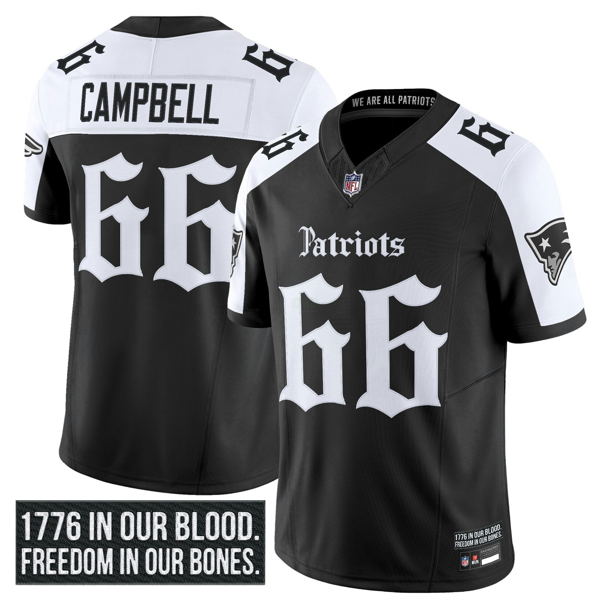 Camisa NFL Men’s New England ‘Gothic Revolution Edition’ Vapor Limited Jersey