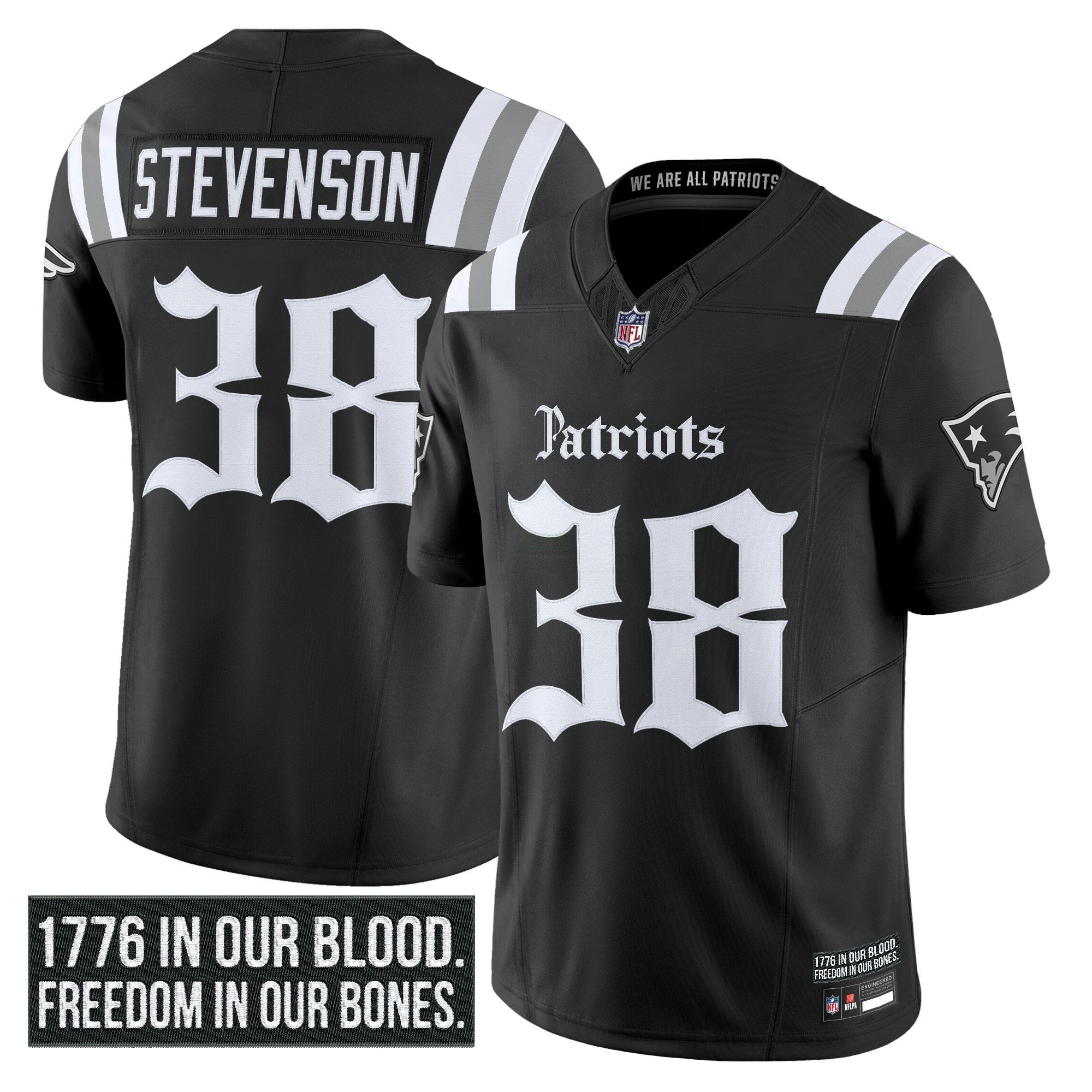 Camisa NFL Men’s New England ‘Gothic Revolution Edition’ Vapor Limited Jersey