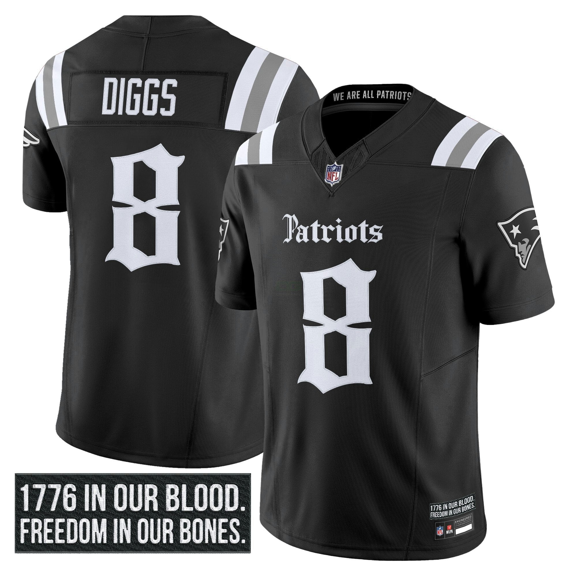 Camisa NFL Men’s New England ‘Gothic Revolution Edition’ Vapor Limited Jersey