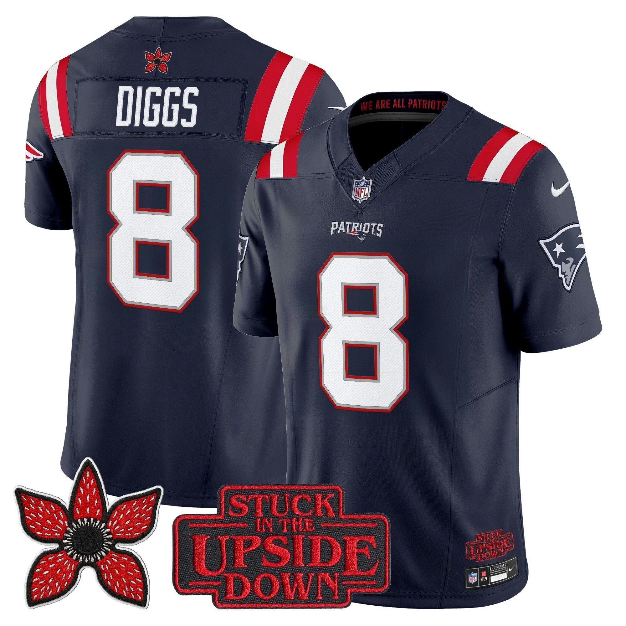 Camisa NFL Men’s New England ‘Stranger Things Edition’ Vapor Limited Jersey V2