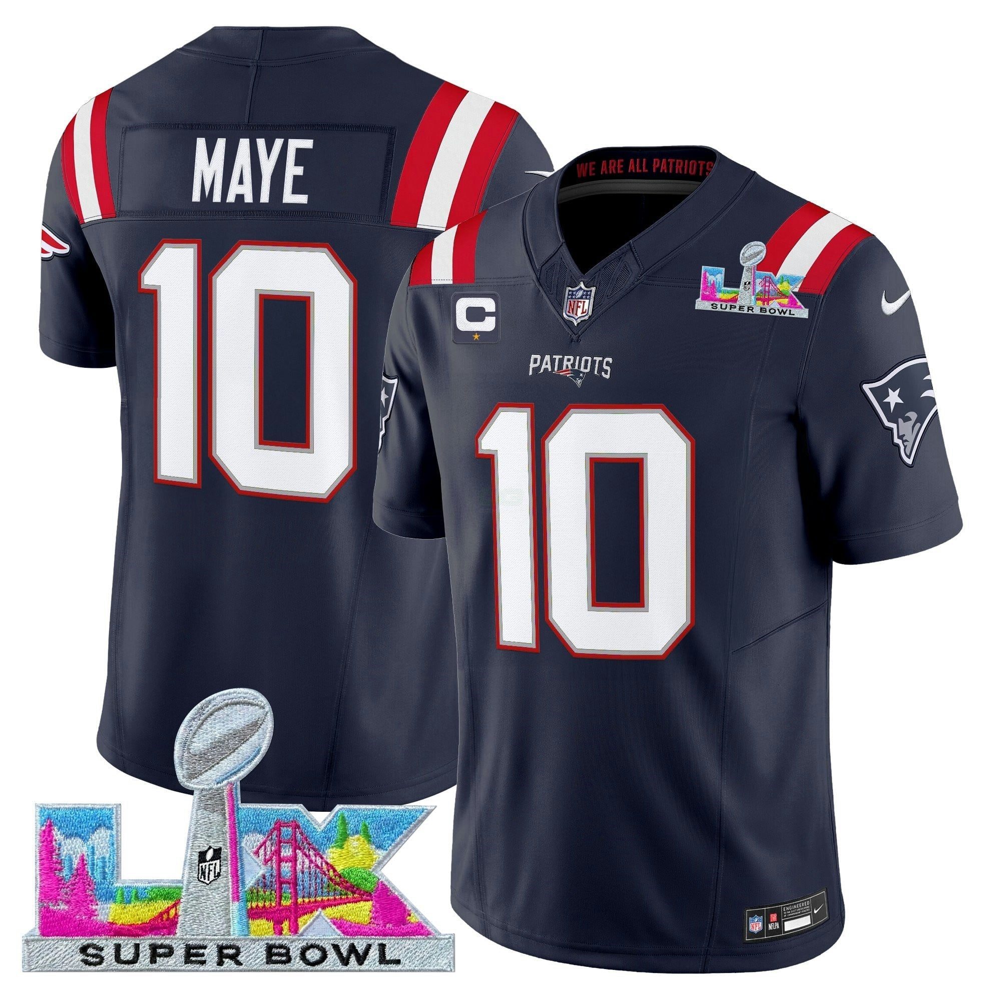 Camisa NFL Men’s New England Super Bowl LX Vapor Limited Jersey