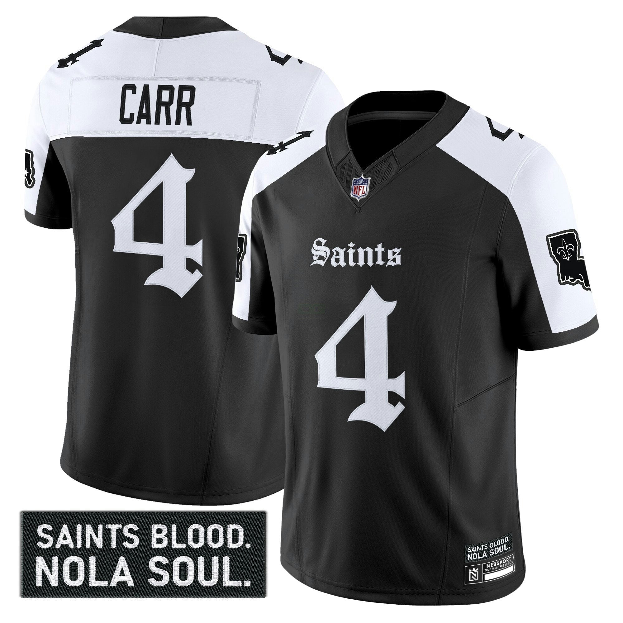 Camisa NFL Men’s New Orleans ‘Gothic Vieux Carré Edition’ Vapor Jersey