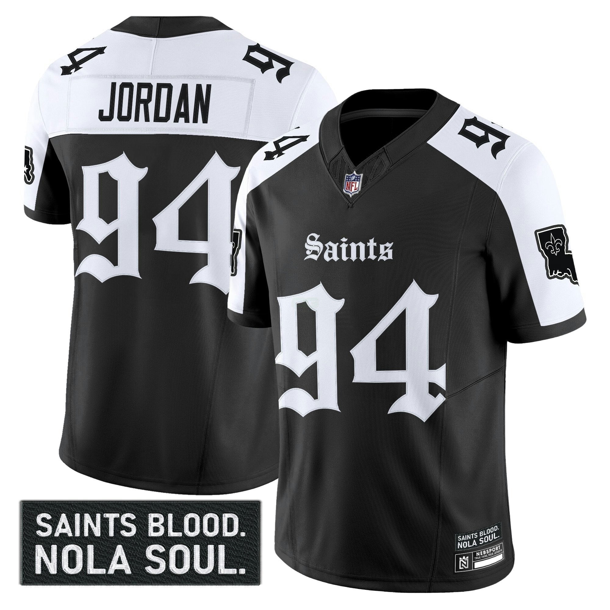 Camisa NFL Men’s New Orleans ‘Gothic Vieux Carré Edition’ Vapor Jersey