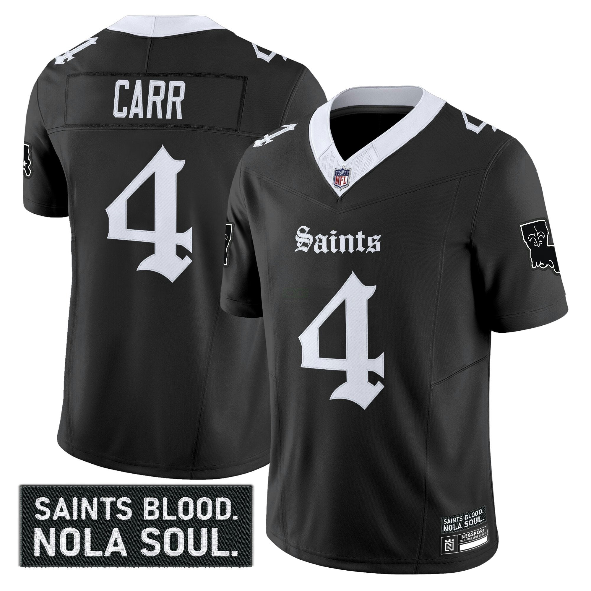 Camisa NFL Men’s New Orleans ‘Gothic Vieux Carré Edition’ Vapor Jersey