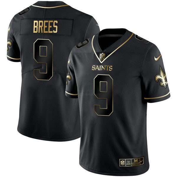 Camisa NFL Men’s New Orleans Preta Dourada Jersey