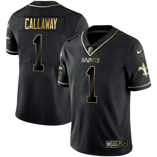 Camisa NFL Men’s New Orleans Preta Dourada Jersey