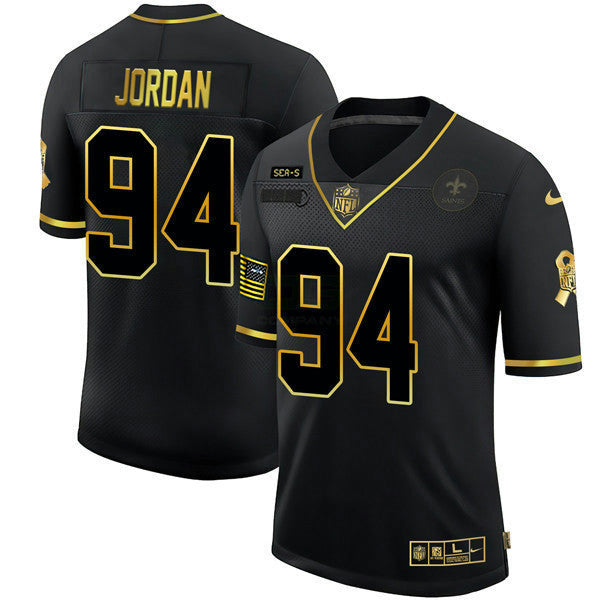 Camisa NFL Men’s New Orleans Preta Dourada Jersey