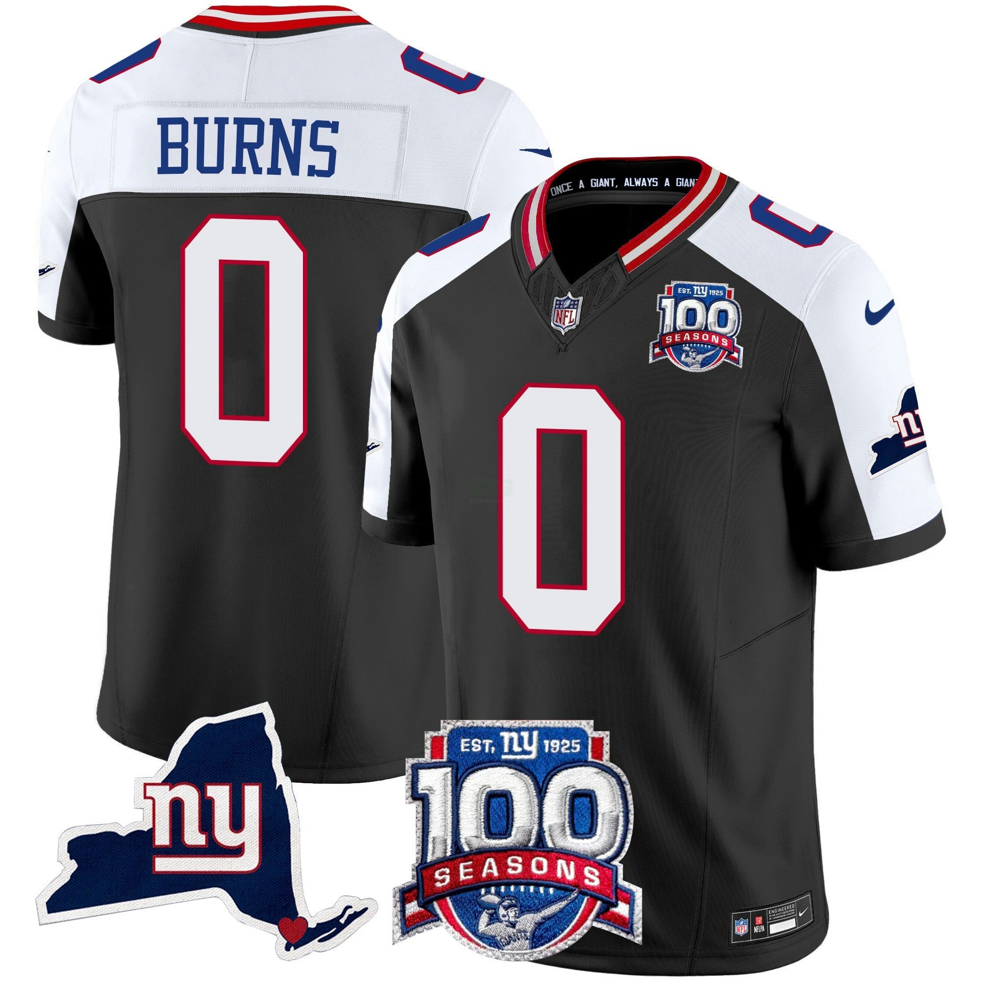 Camisa NFL Men’s New York 100th Season & State Patch Vapor Limited Jersey