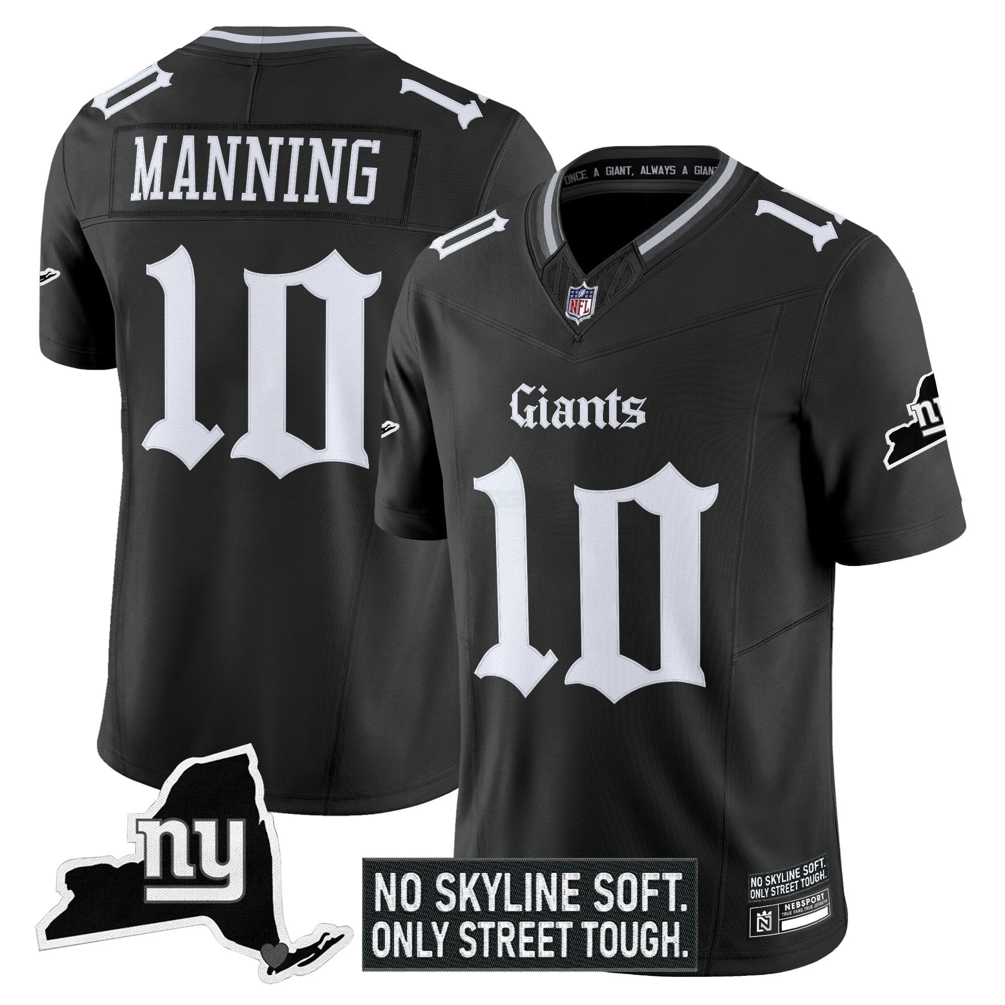Camisa NFL Men’s New York ‘Gothic Gotham Edition’ Vapor Limited Jersey