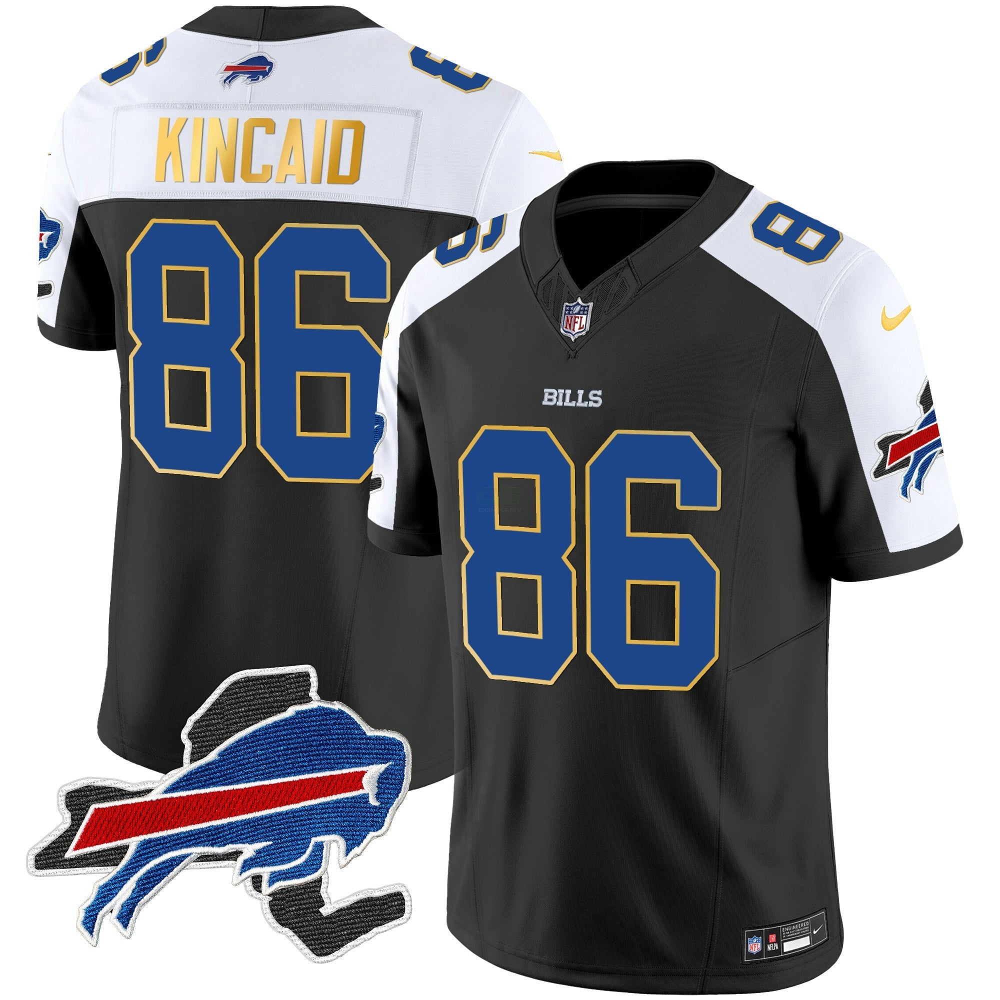 Camisa NFL Men’s New York Patch Dourada Trim Vapor Jersey