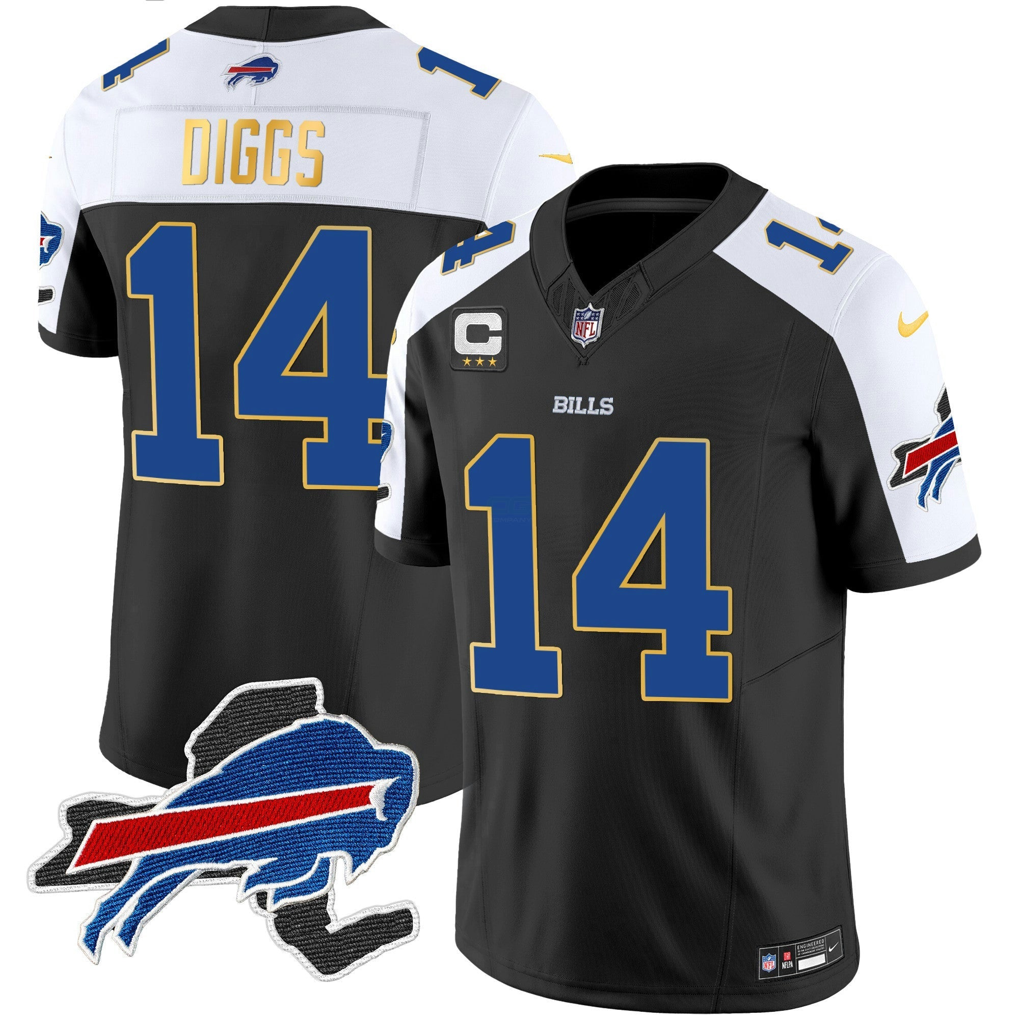Camisa NFL Men’s New York Patch Dourada Trim Vapor Jersey