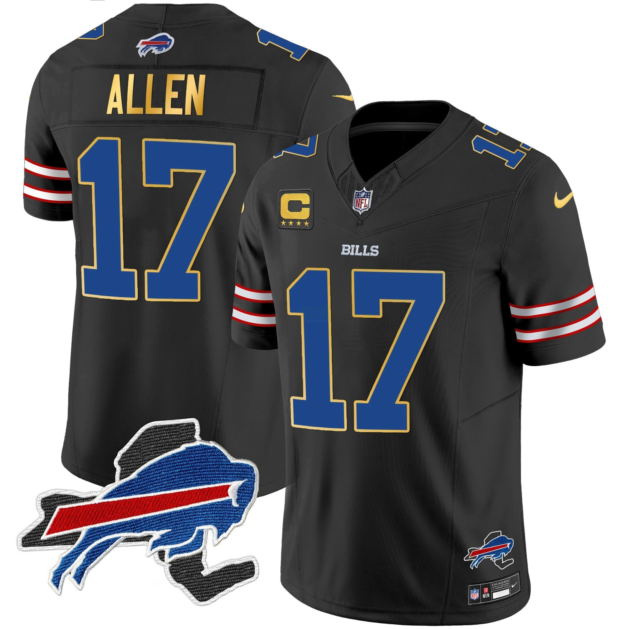 Camisa NFL Men’s New York Patch Dourada Trim Vapor Jersey