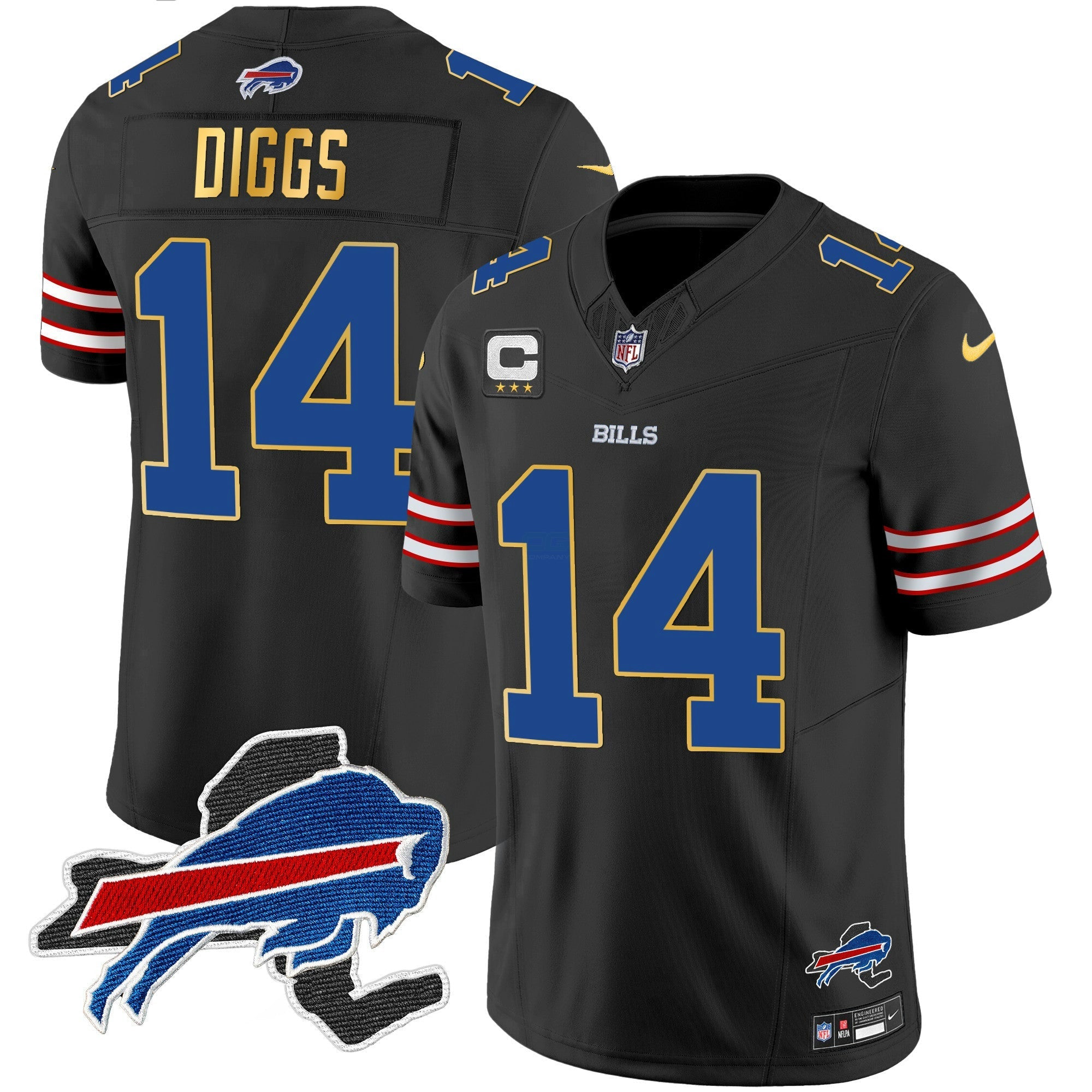 Camisa NFL Men’s New York Patch Dourada Trim Vapor Jersey