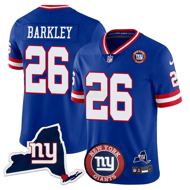 Camisa NFL Men’s New York State & Logo Patch Limited Jersey