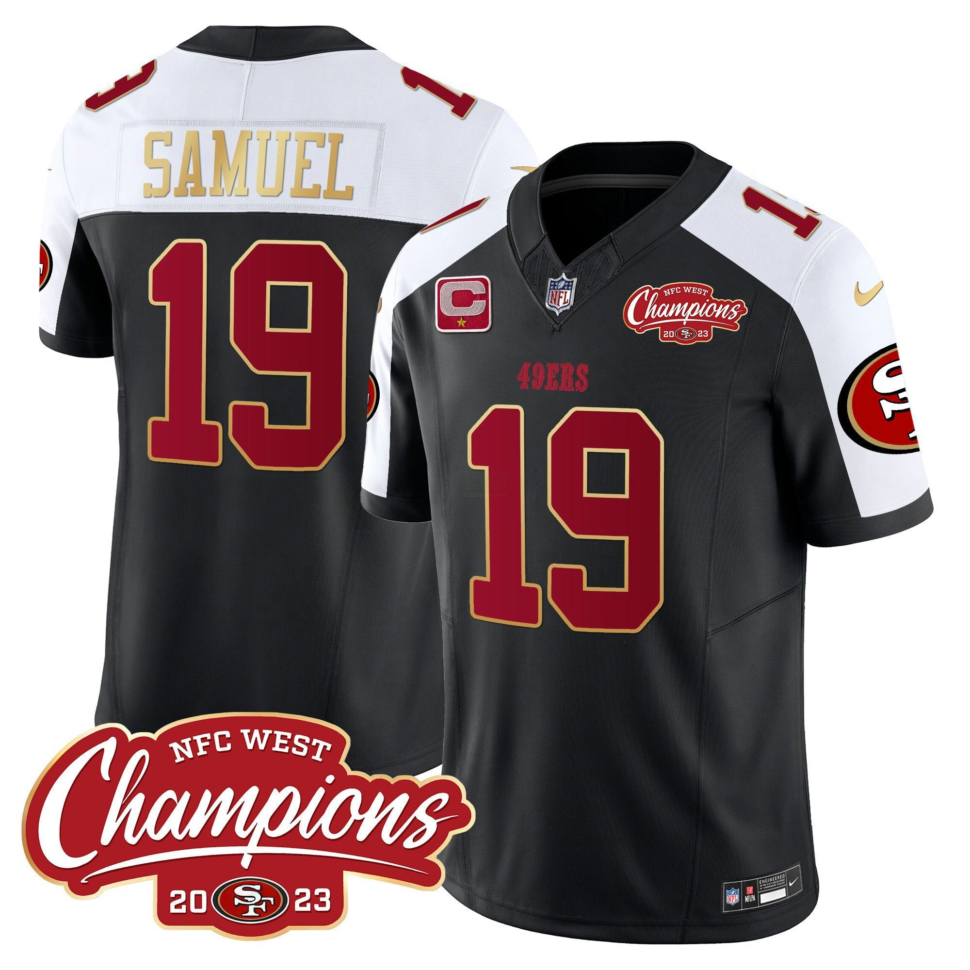 Camisa NFL Men’s NFC West Champions Dourada Trim Vapor Jersey