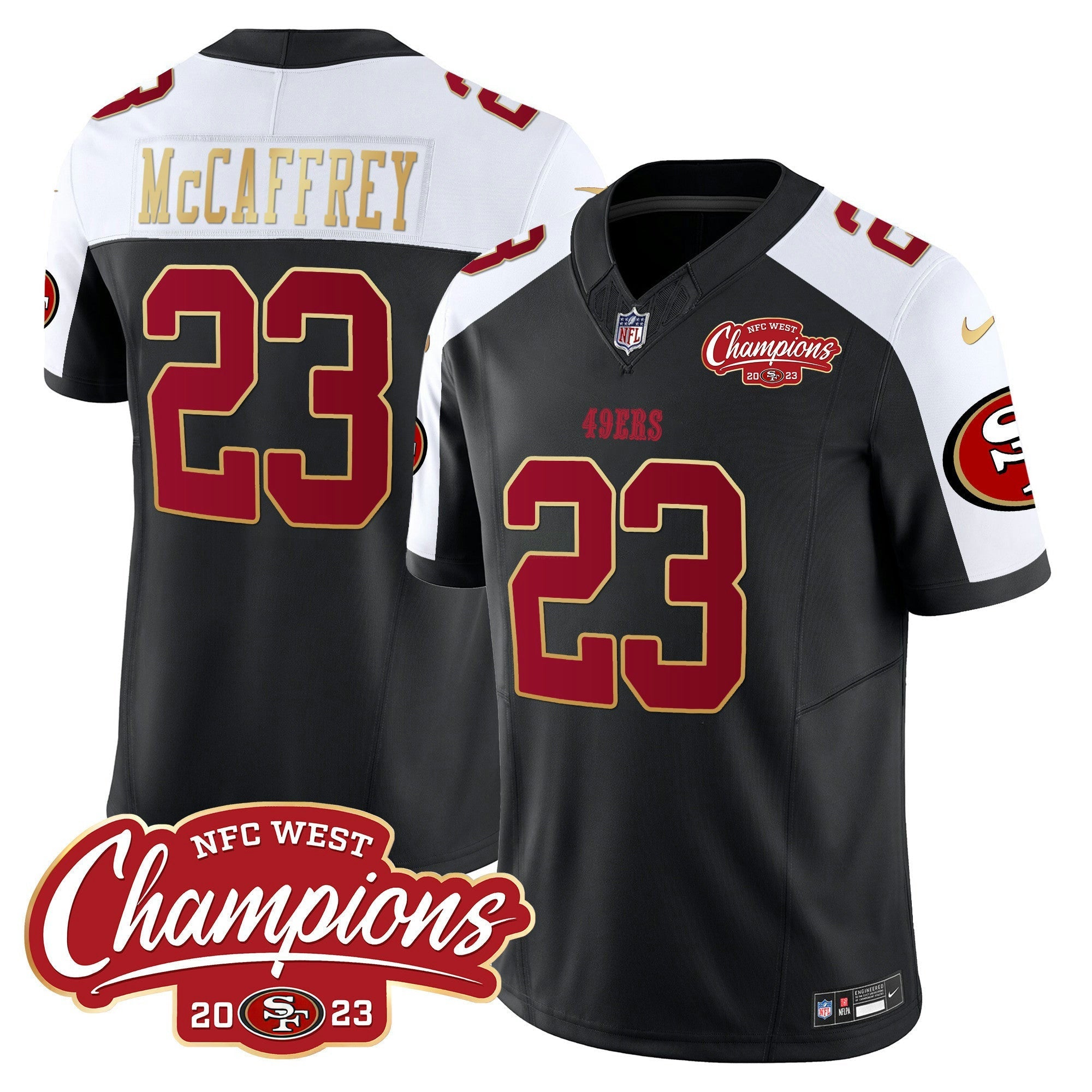 Camisa NFL Men’s NFC West Champions Dourada Trim Vapor Jersey