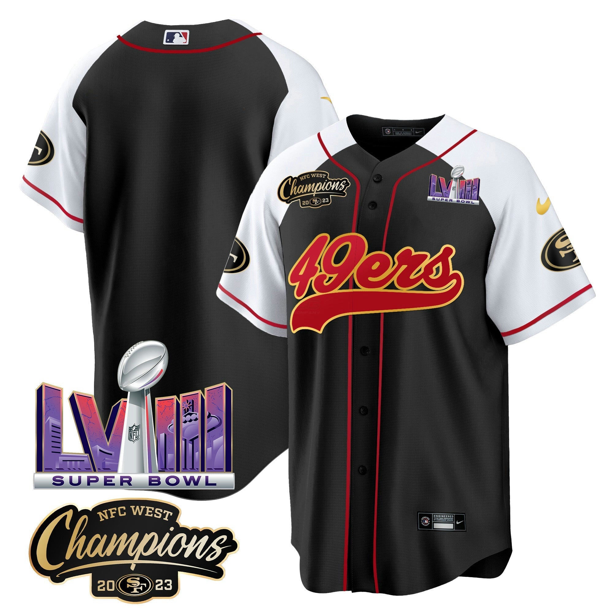 Camisa NFL Men’s NFC West Champions & Super Bowl LVIII Patch Jersey