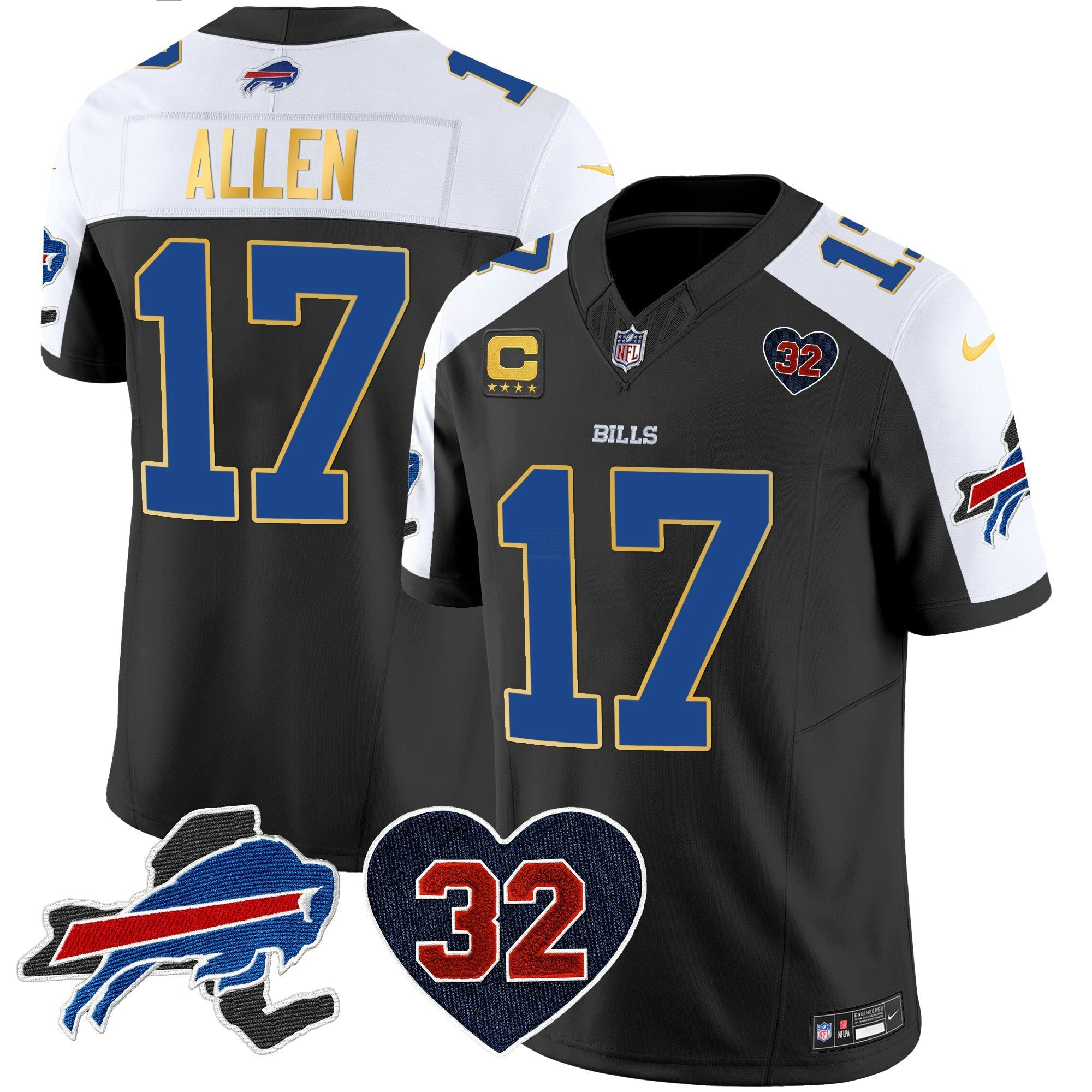 Camisa NFL Men’s O.J. Simpson Patch Dourada Trim Vapor Limited Jersey