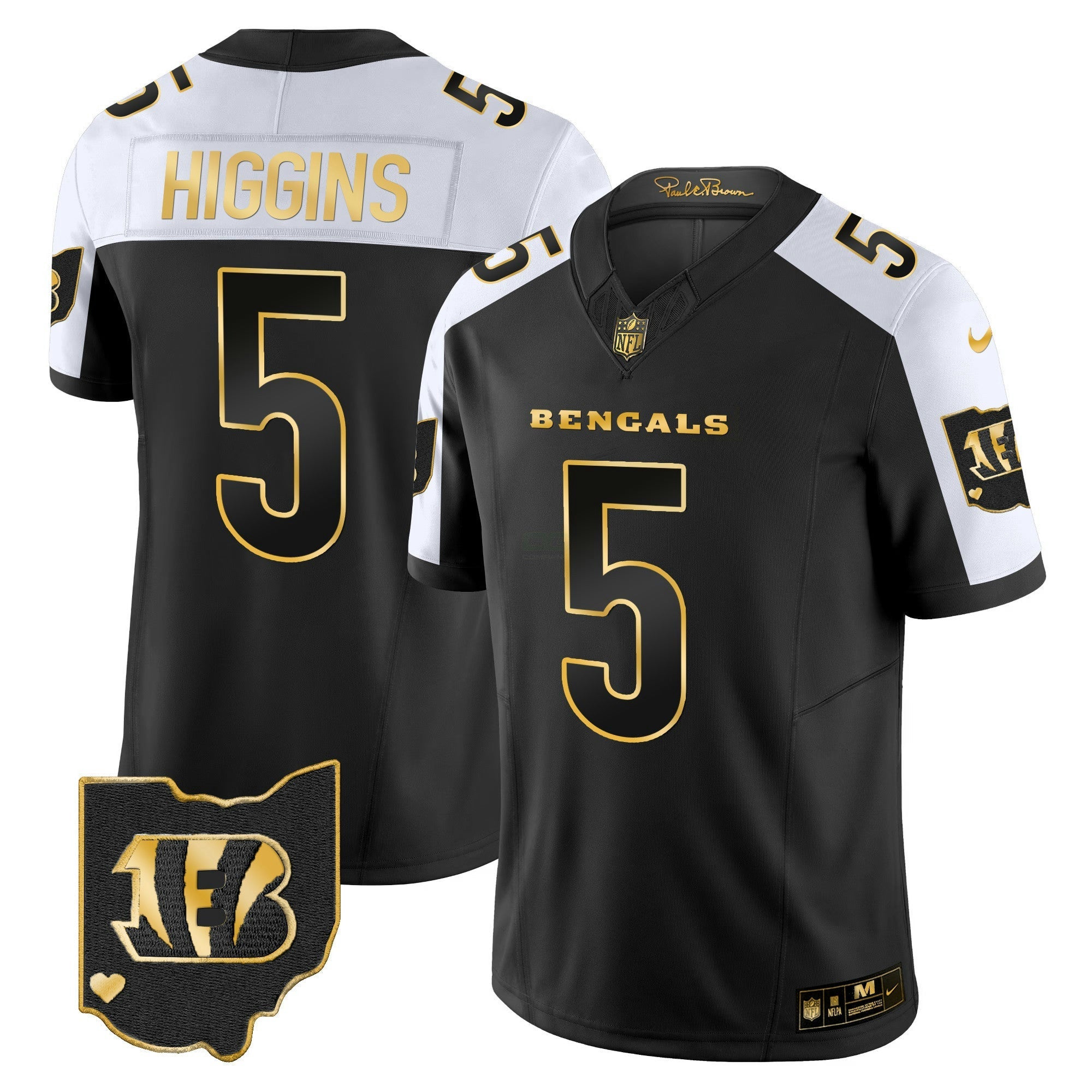Camisa NFL Men’s Ohio Patch Dourada Vapor Limited Jersey