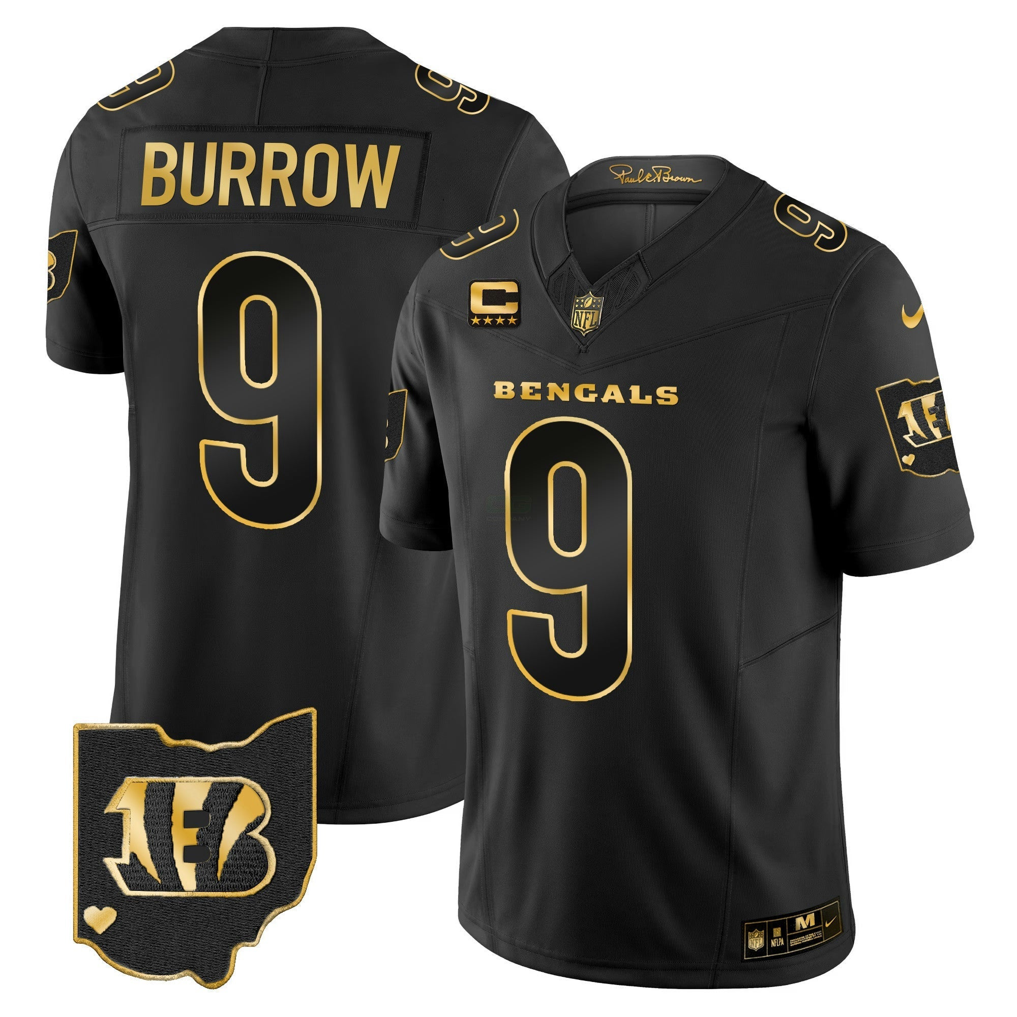 Camisa NFL Men’s Ohio Patch Dourada Vapor Limited Jersey