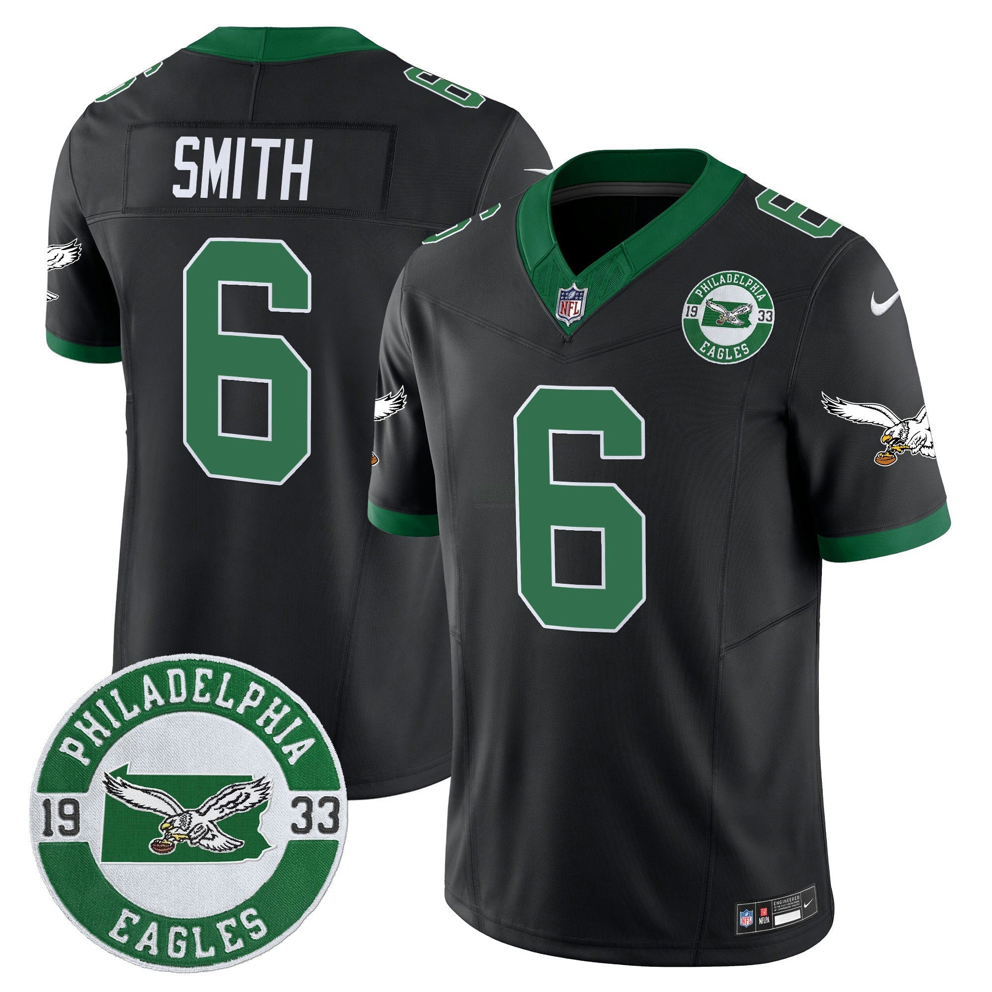 Camisa NFL Men’s Philadelphia 2024 Throwback Vapor Limited Jersey – Est. 1933 Patch