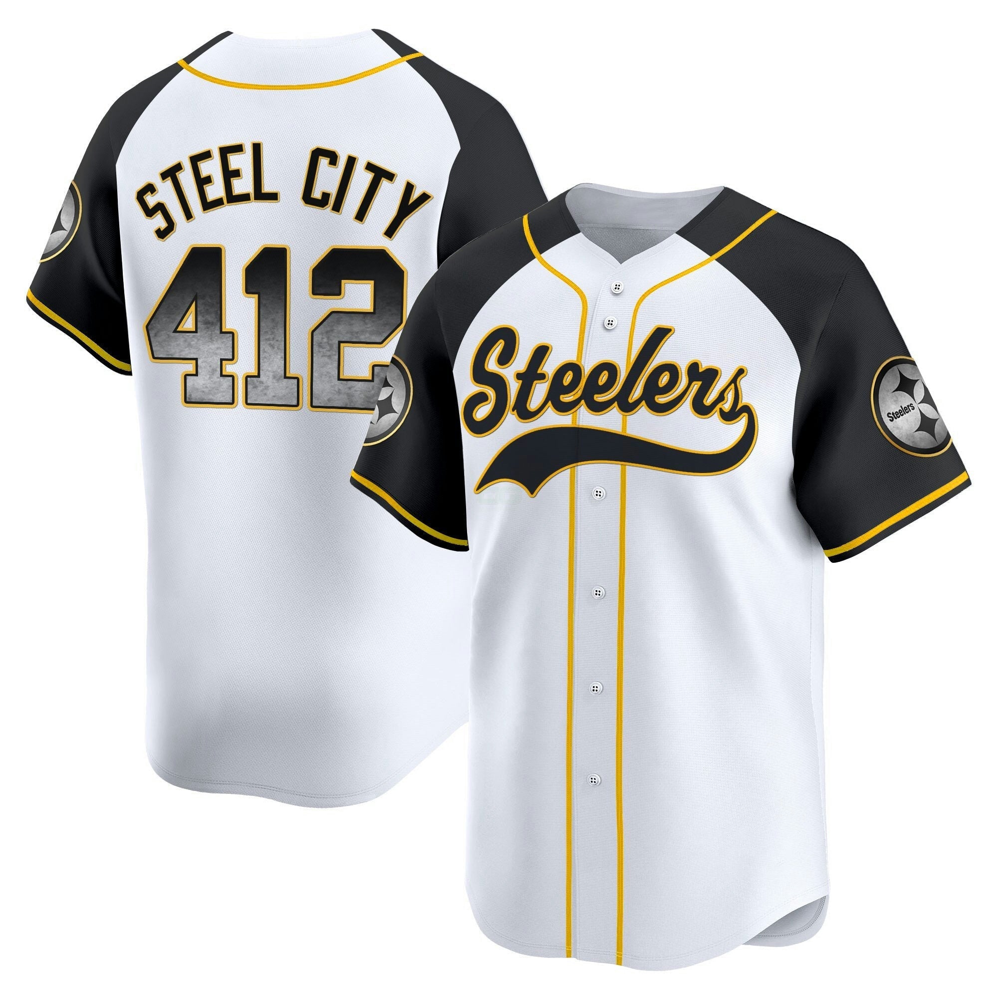 Camisa NFL Men’s Pittsburgh Arch Smoke Vapor Jersey