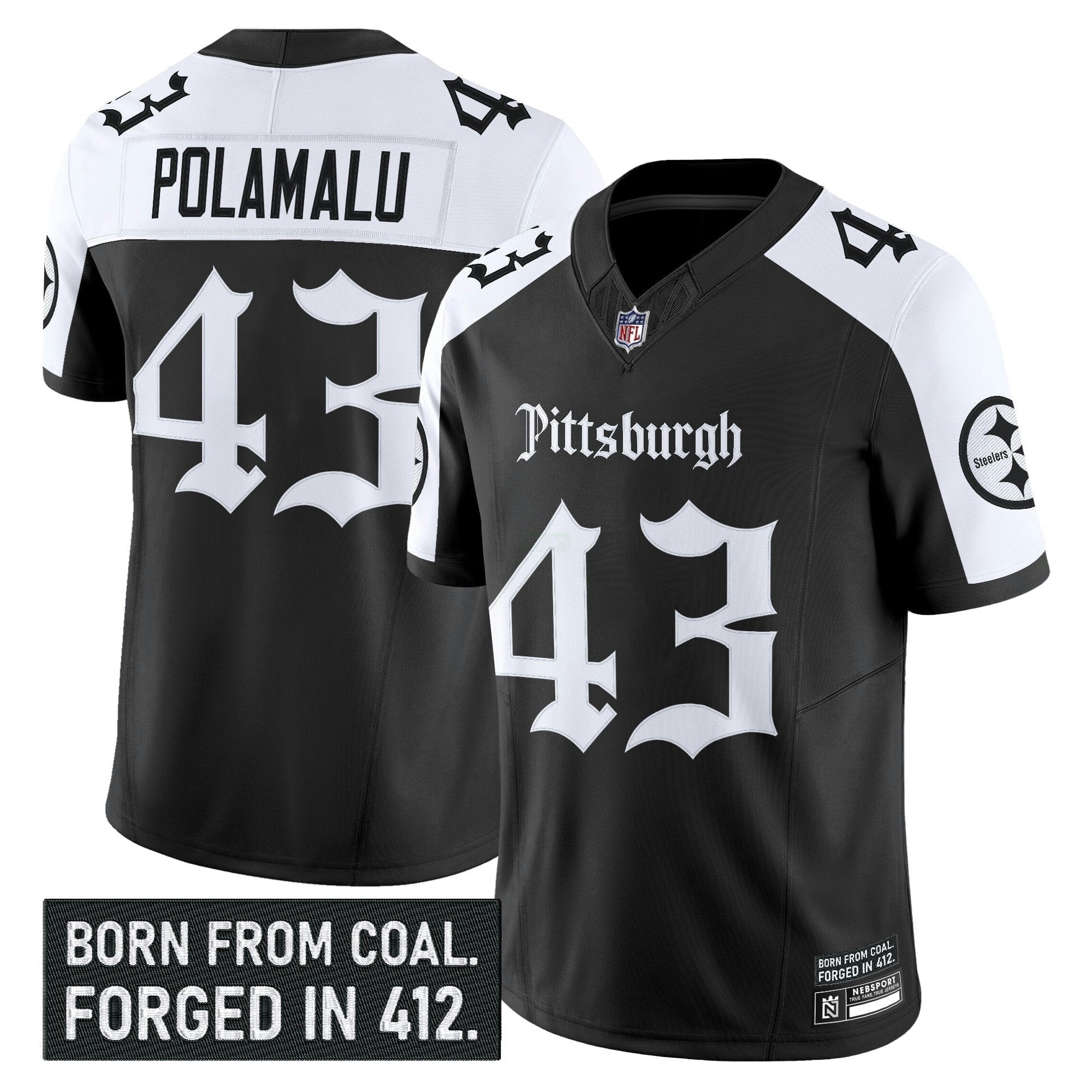 Camisa NFL Men’s Pittsburgh ‘Gothic Steel City Edition’ Vapor Limited Jersey