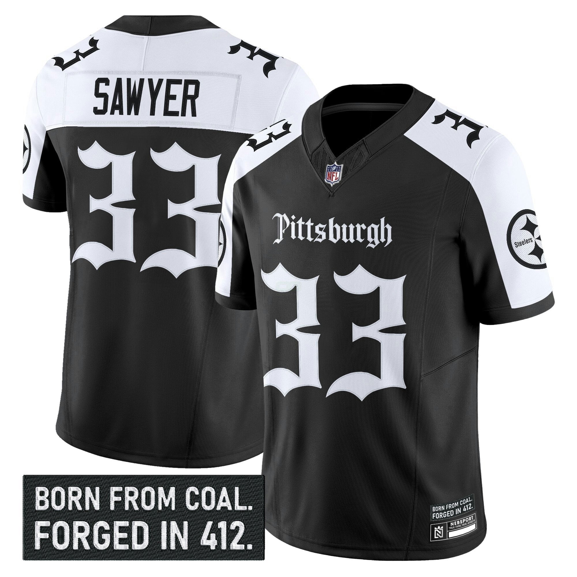Camisa NFL Men’s Pittsburgh ‘Gothic Steel City Edition’ Vapor Limited Jersey