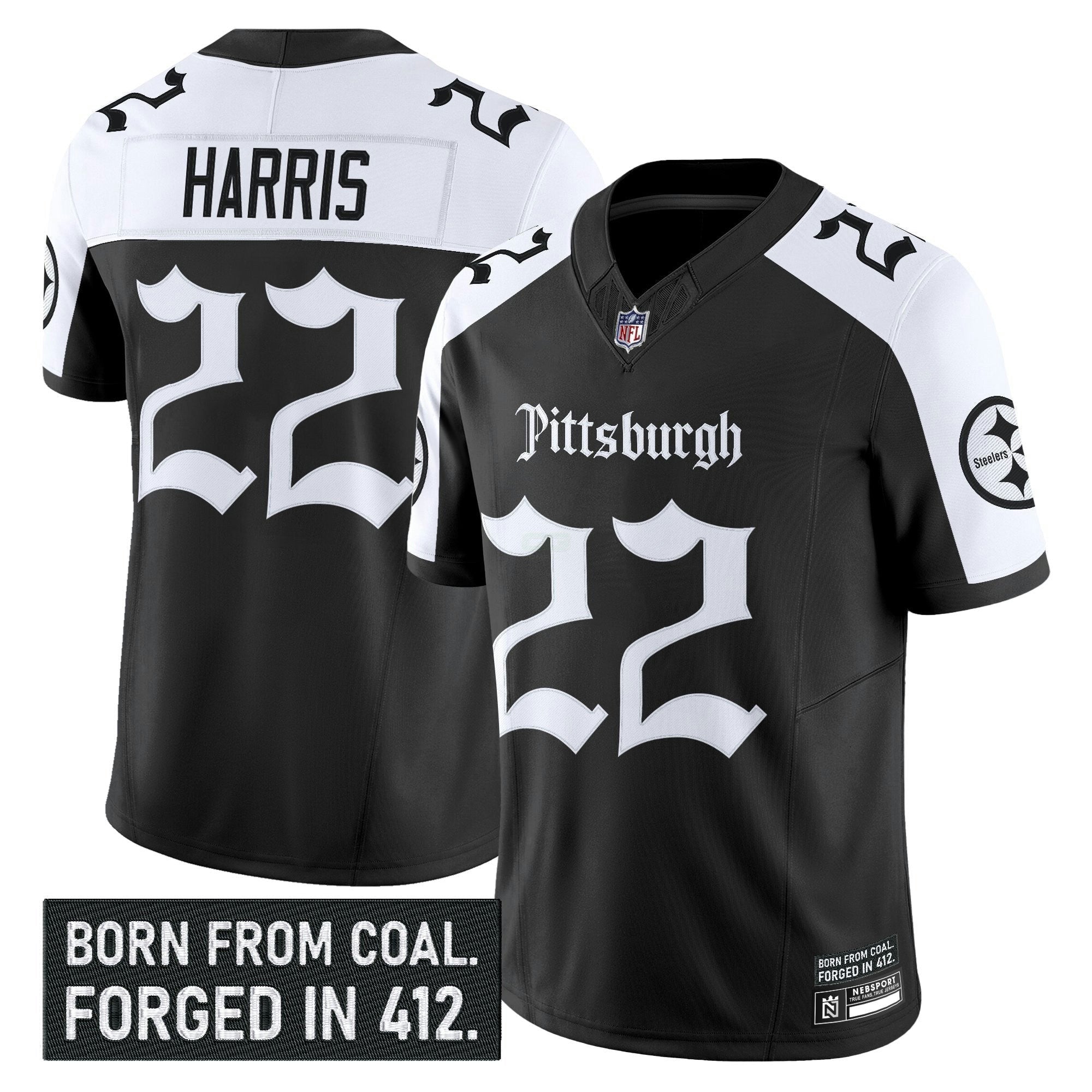 Camisa NFL Men’s Pittsburgh ‘Gothic Steel City Edition’ Vapor Limited Jersey