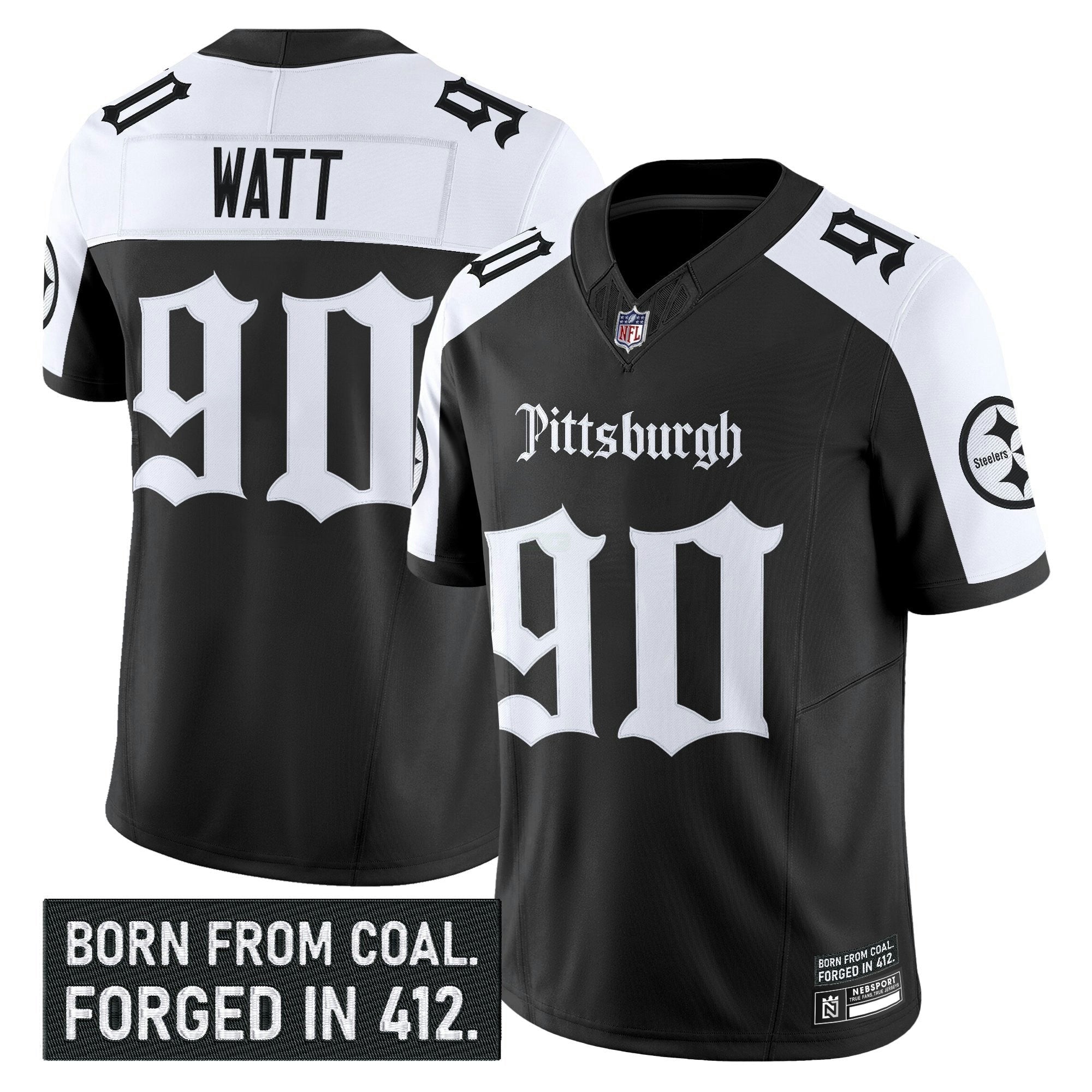 Camisa NFL Men’s Pittsburgh ‘Gothic Steel City Edition’ Vapor Limited Jersey