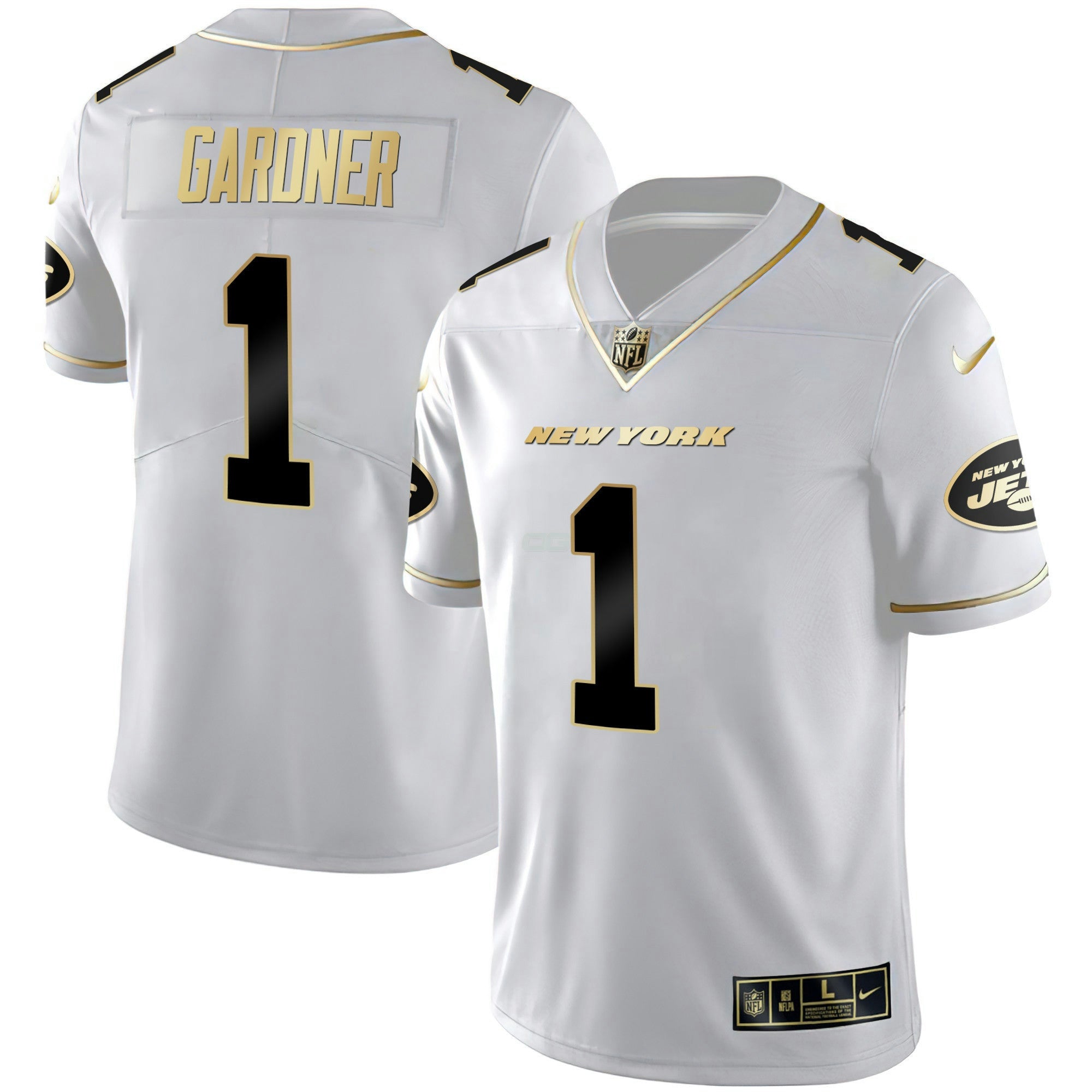 Camisa NFL Men’s Preta Dourada & Branca Dourada Vapor Limited