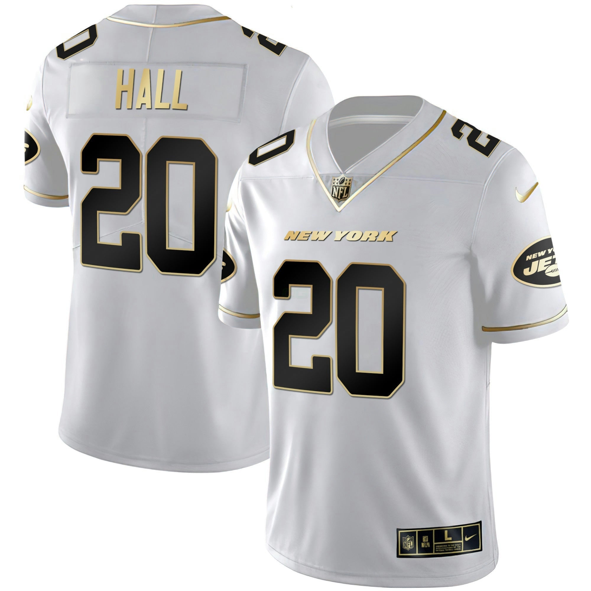 Camisa NFL Men’s Preta Dourada & Branca Dourada Vapor Limited