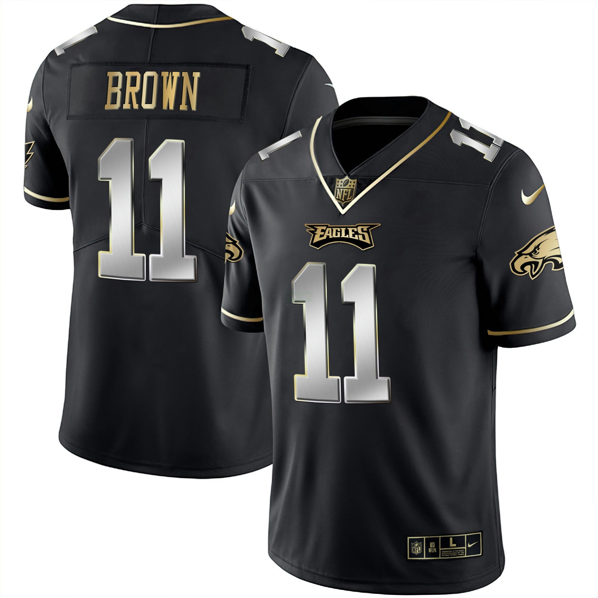 Camisa NFL Men’s Preta Prata Limited