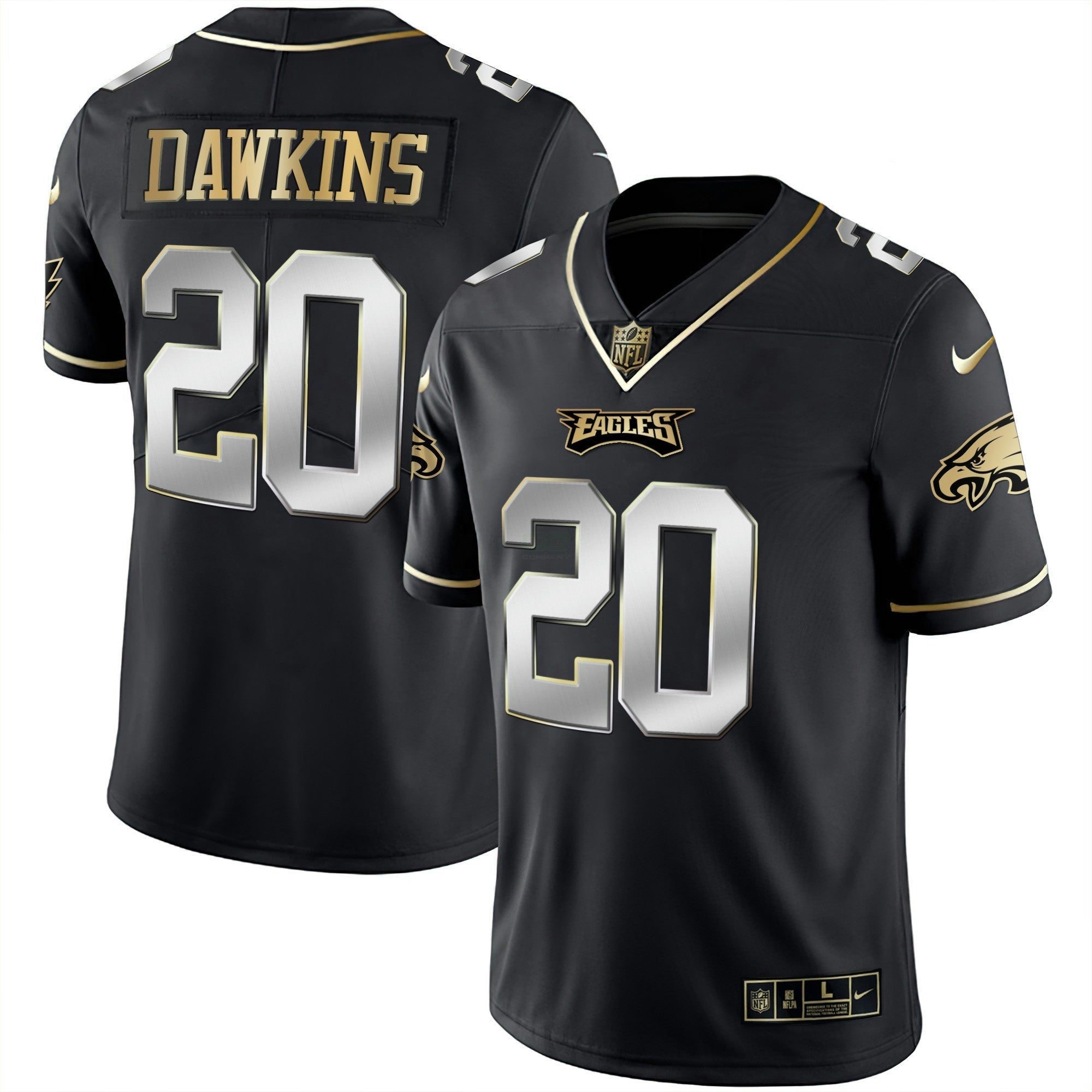 Camisa NFL Men’s Preta Prata Limited