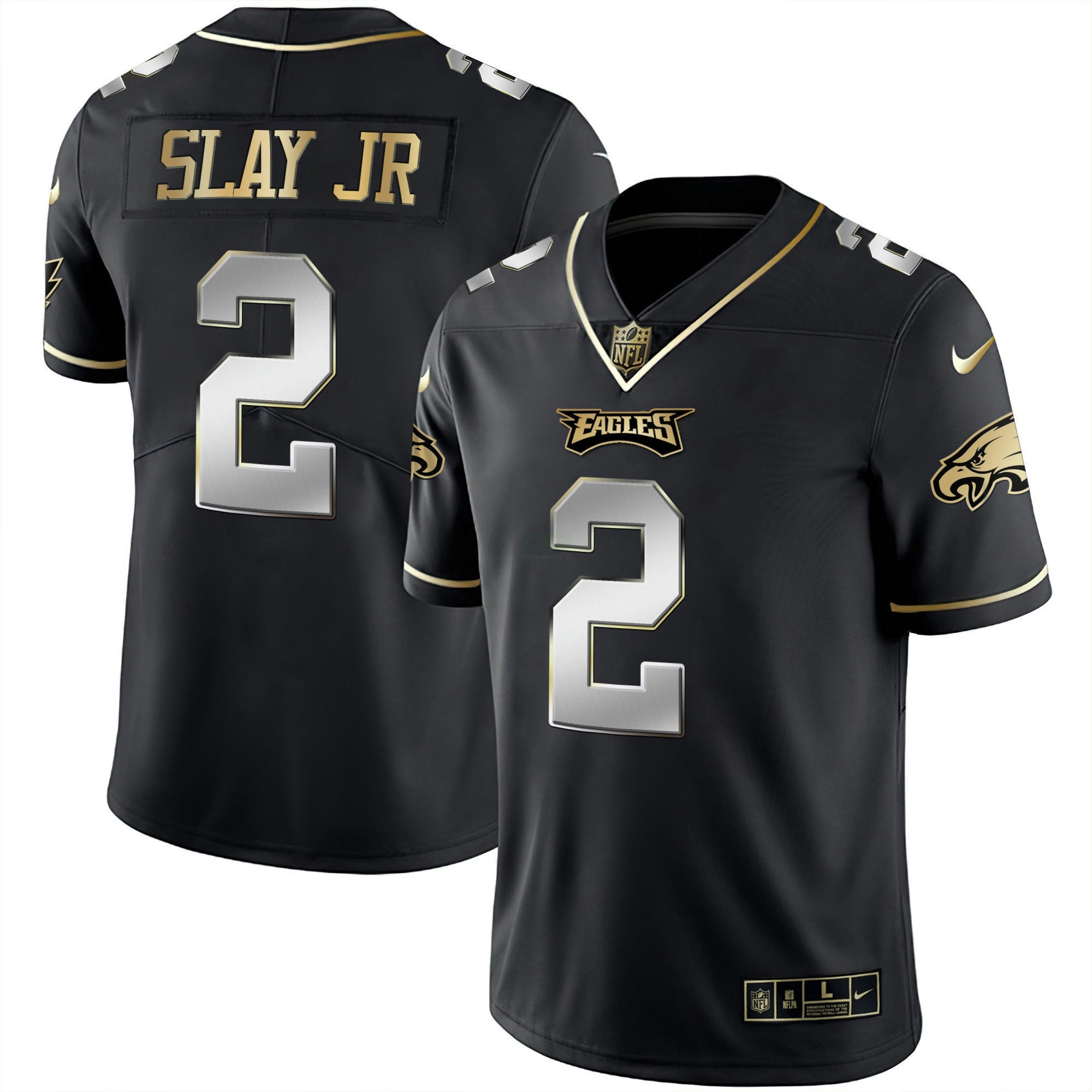 Camisa NFL Men’s Preta Prata Limited