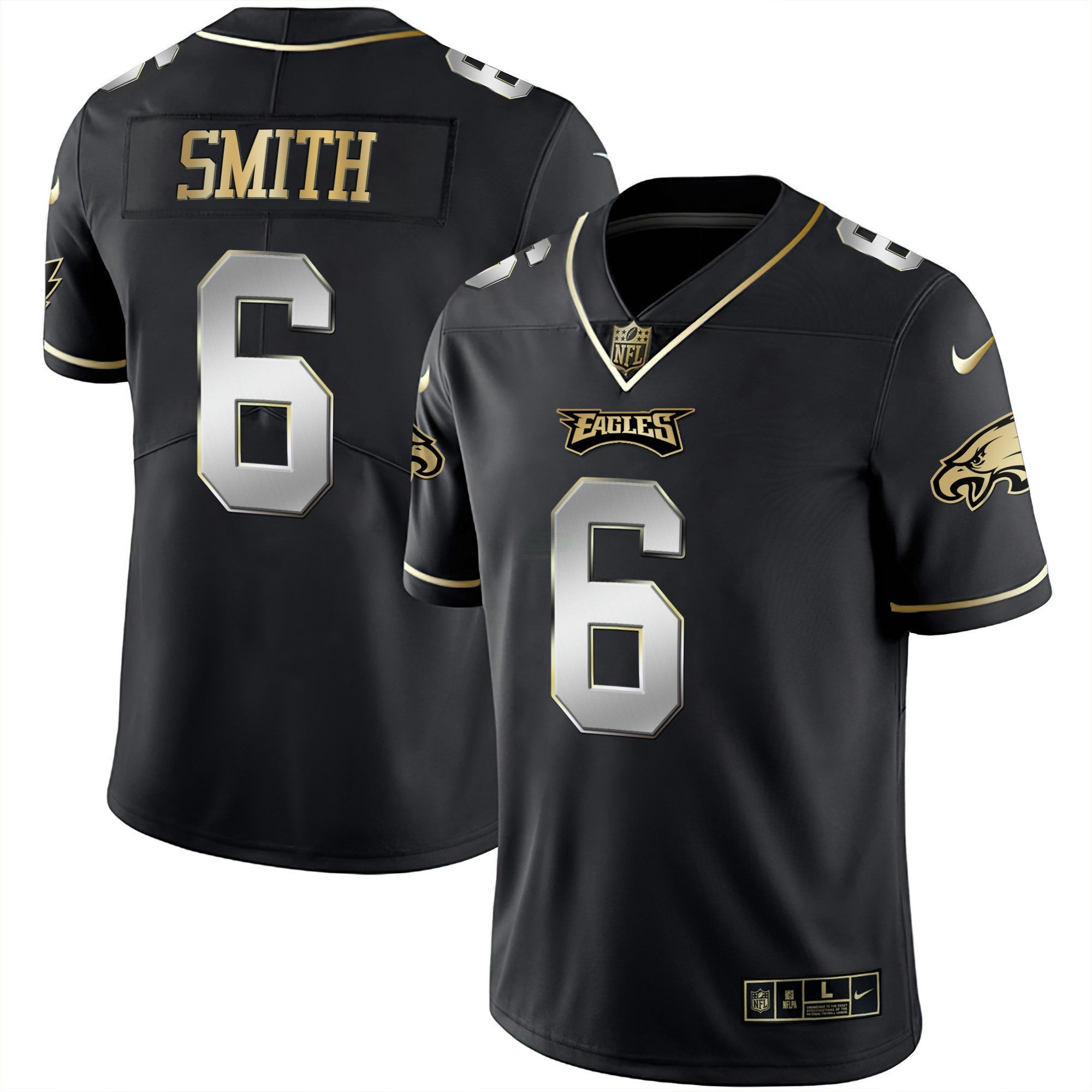 Camisa NFL Men’s Preta Prata Limited