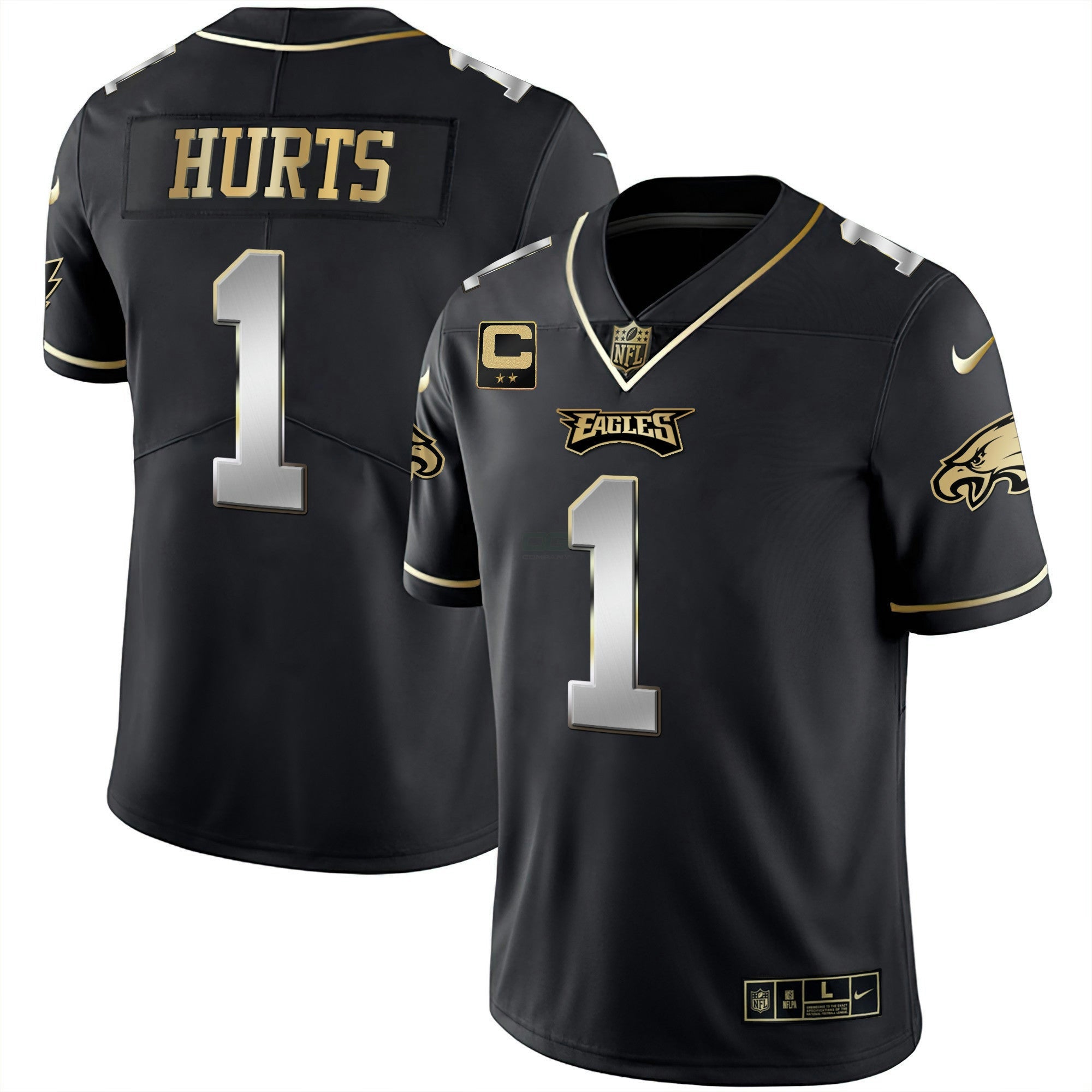 Camisa NFL Men’s Preta Prata Limited