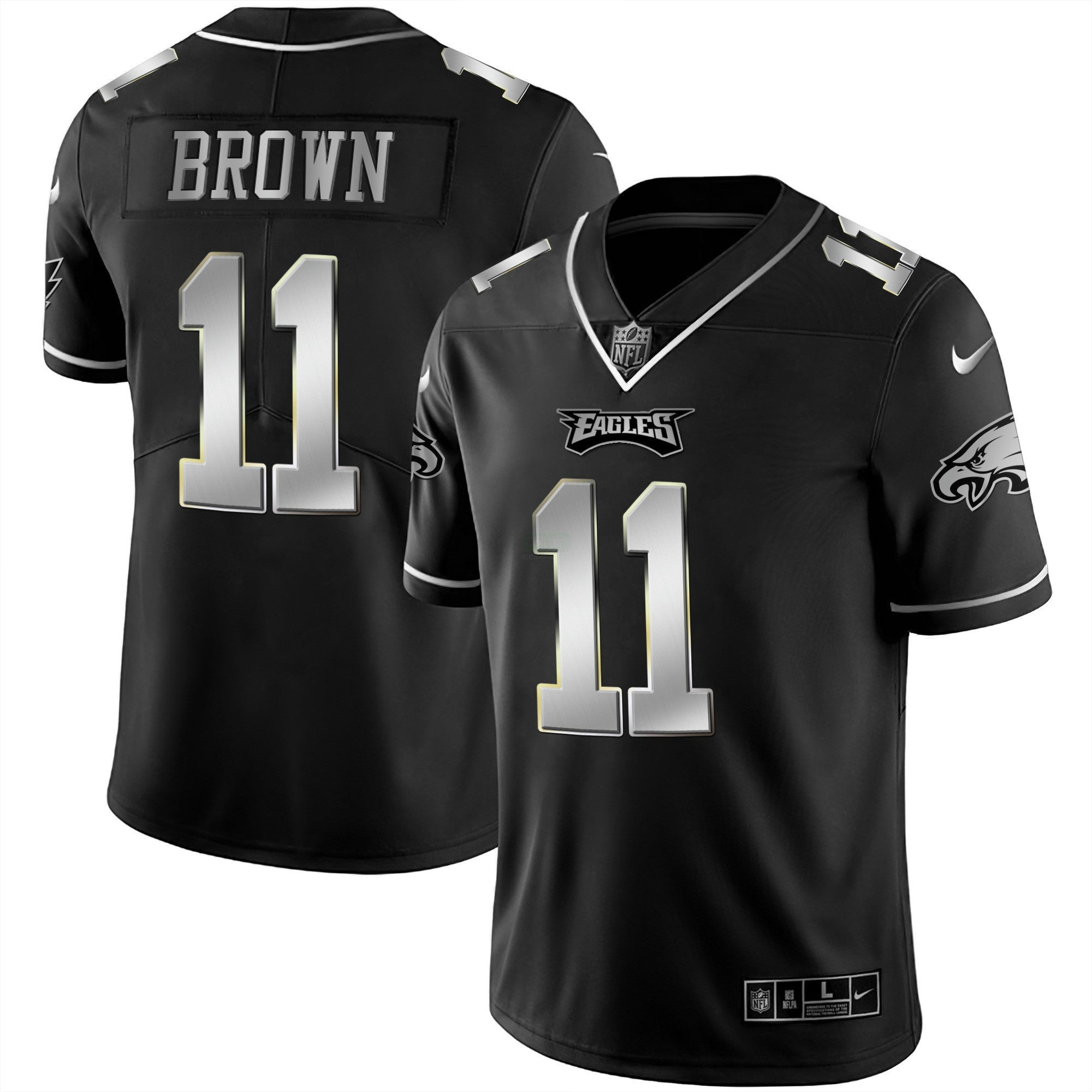 Camisa NFL Men’s Preta Prata Limited